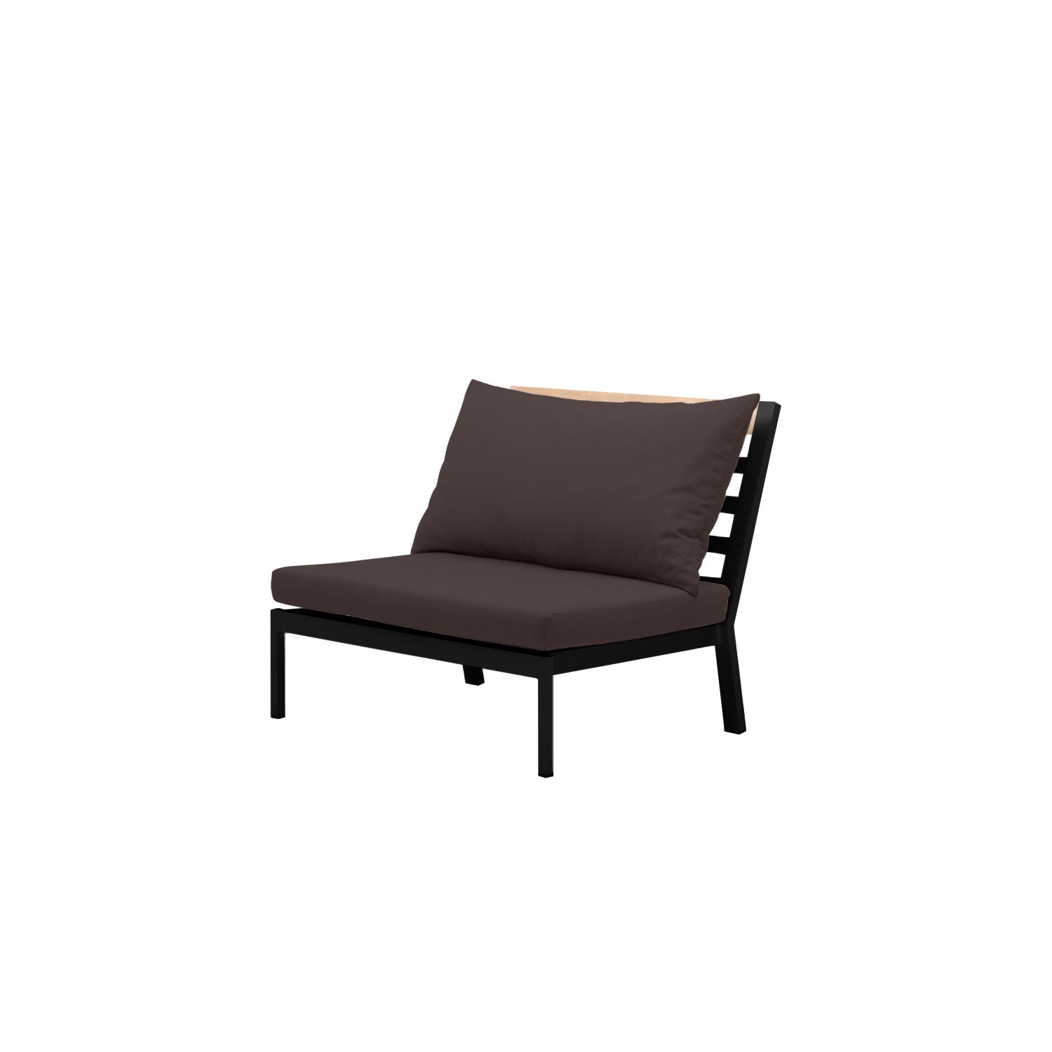 Abacus Alu Outdoor Midsection Black - Sunbrella Walnut