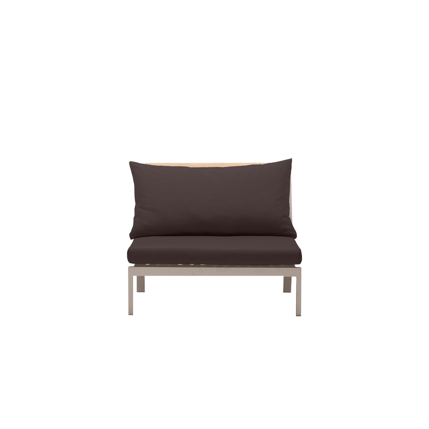 Abacus Alu Outdoor Midsection Taupe - Sunbrella Walnut