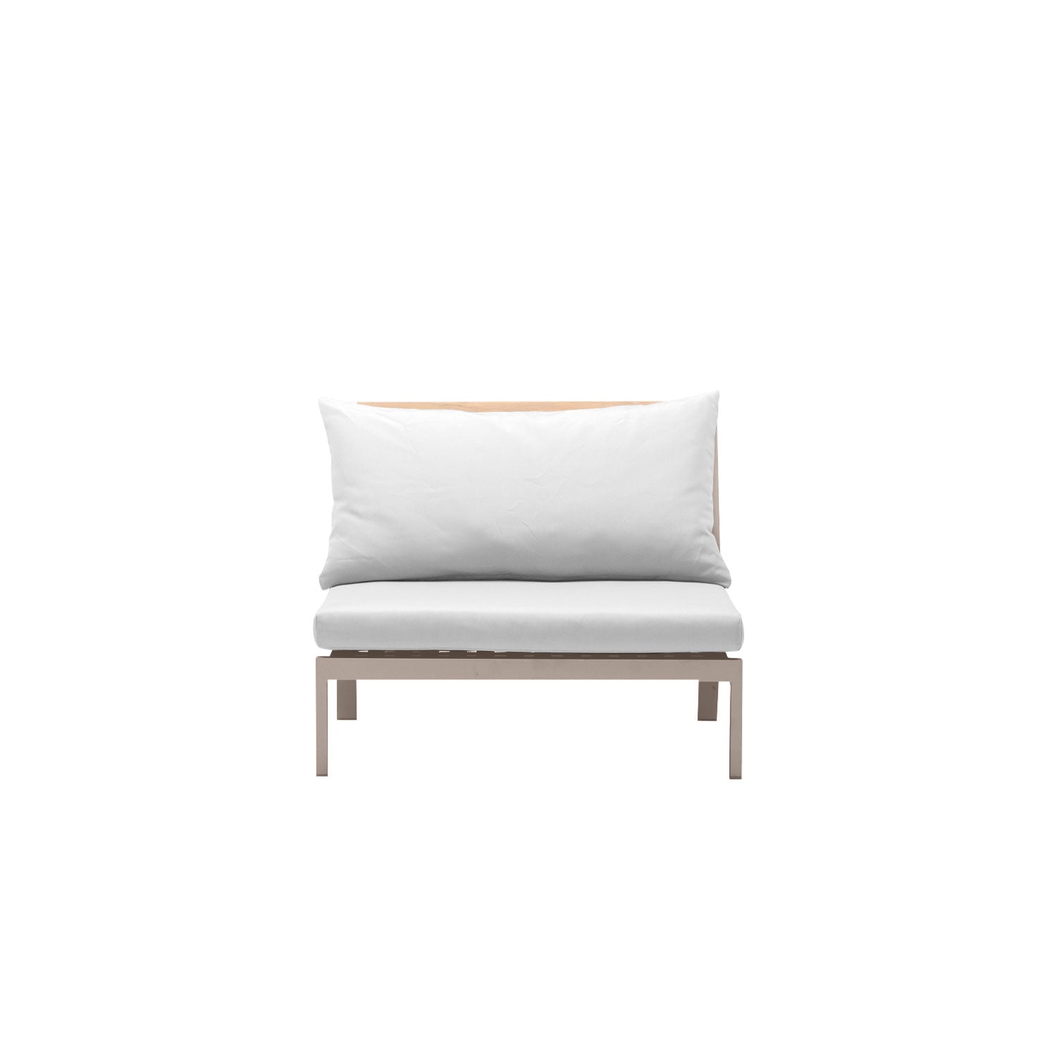 Abacus Alu Outdoor Midsection Taupe - Sunbrella White