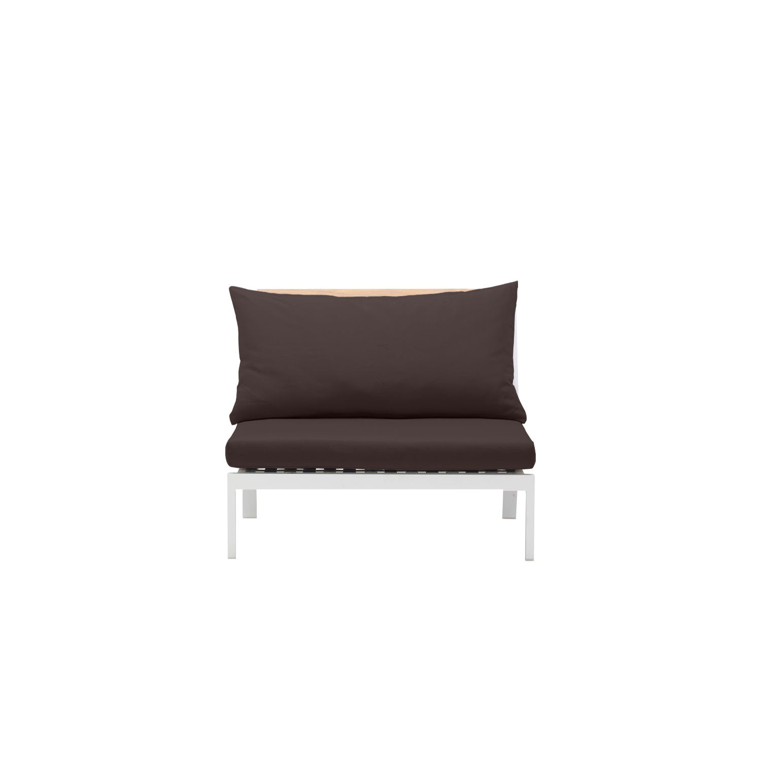 Abacus Alu Outdoor Midsection White - Sunbrella Walnut