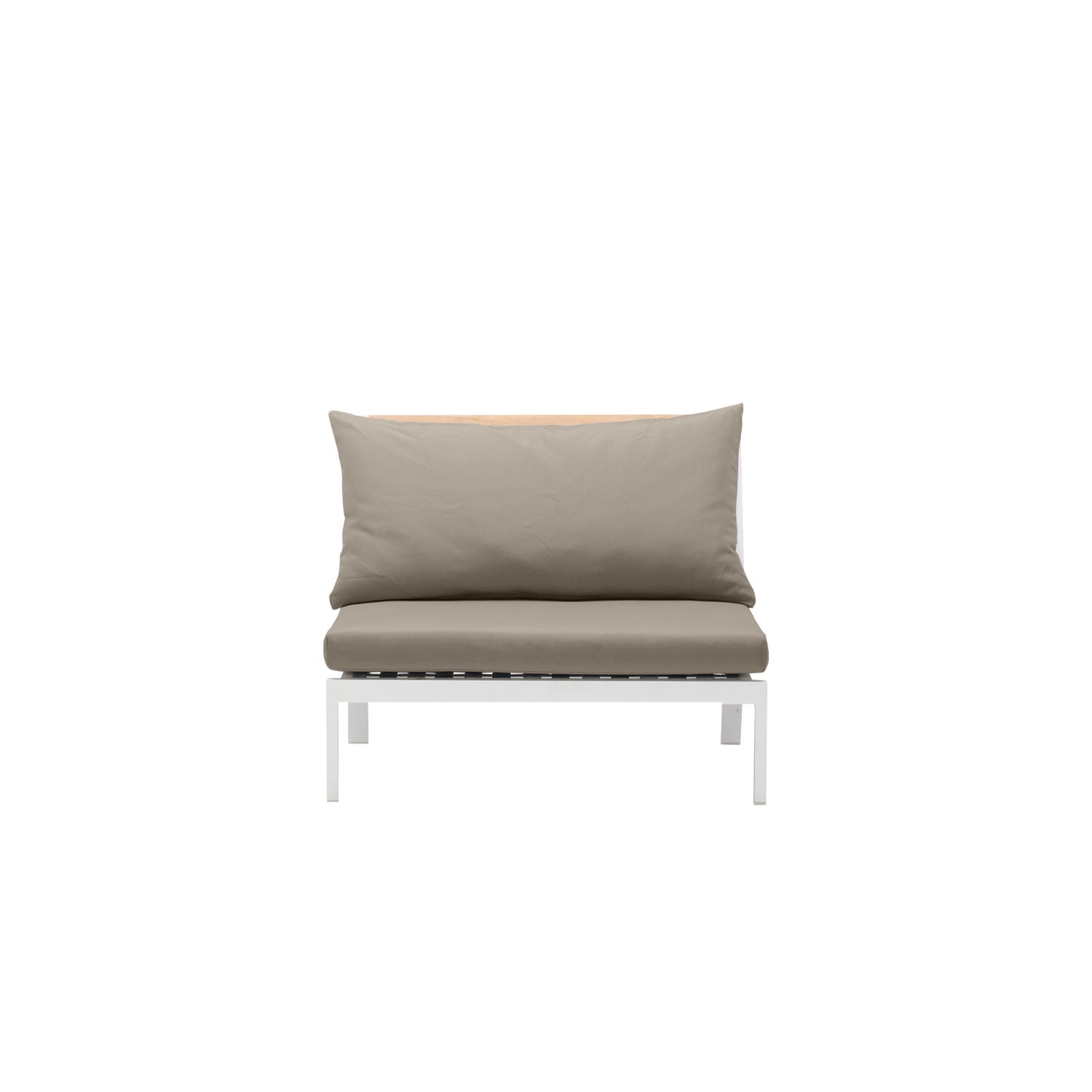 Abacus Alu Outdoor Midsection White - Sunbrella Taupe