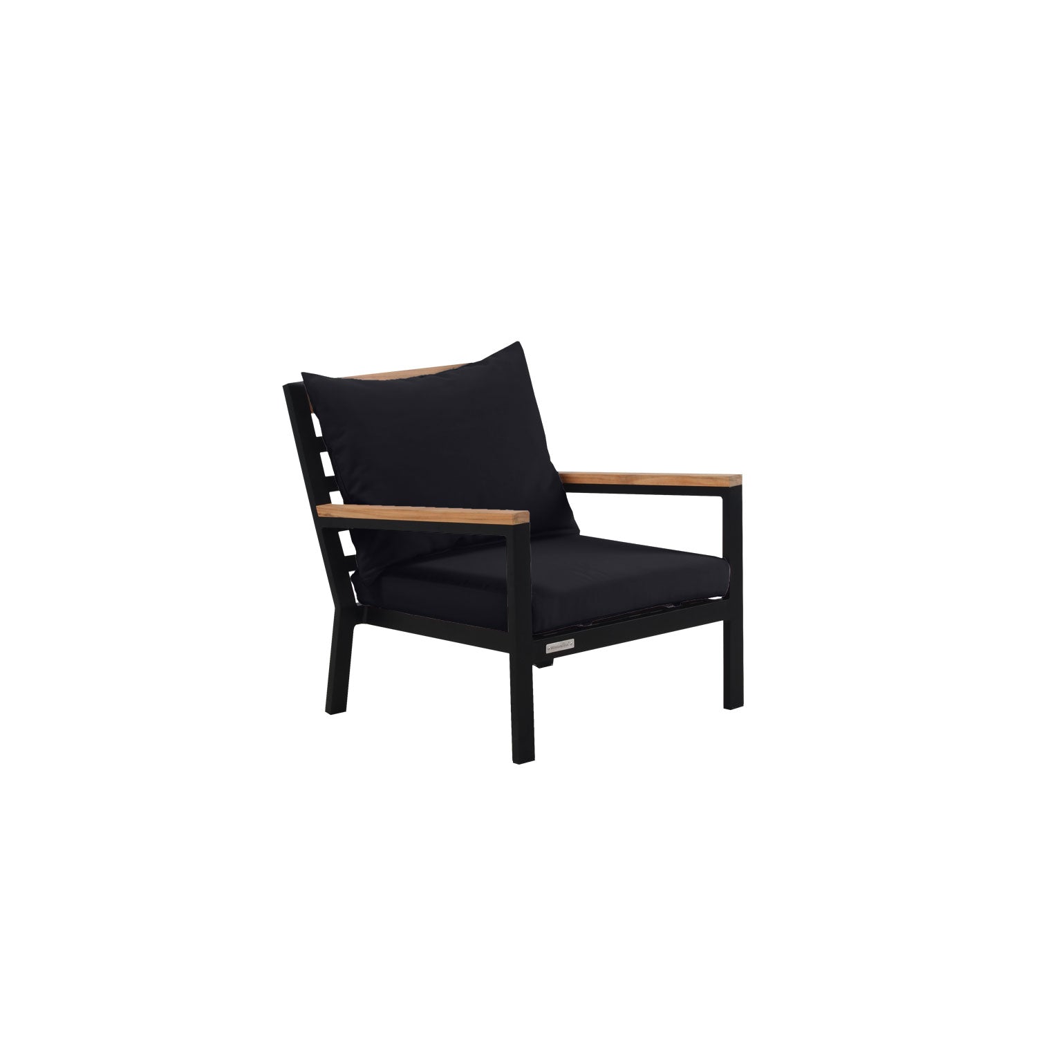Abacus Alu Deep Seater Black - Olefin Black