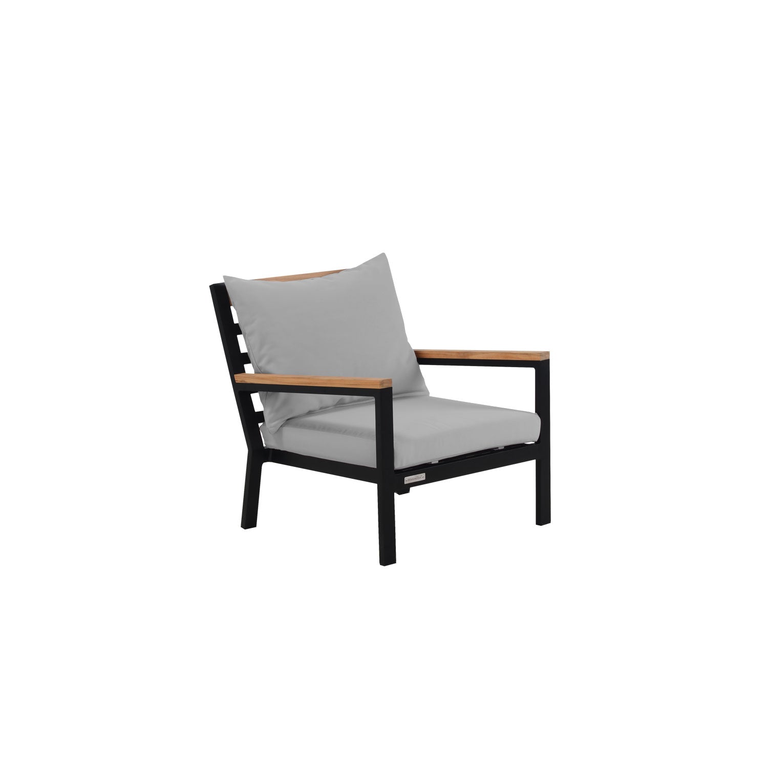 Abacus Alu Deep Seater Black - Sunbrella Granite Grey