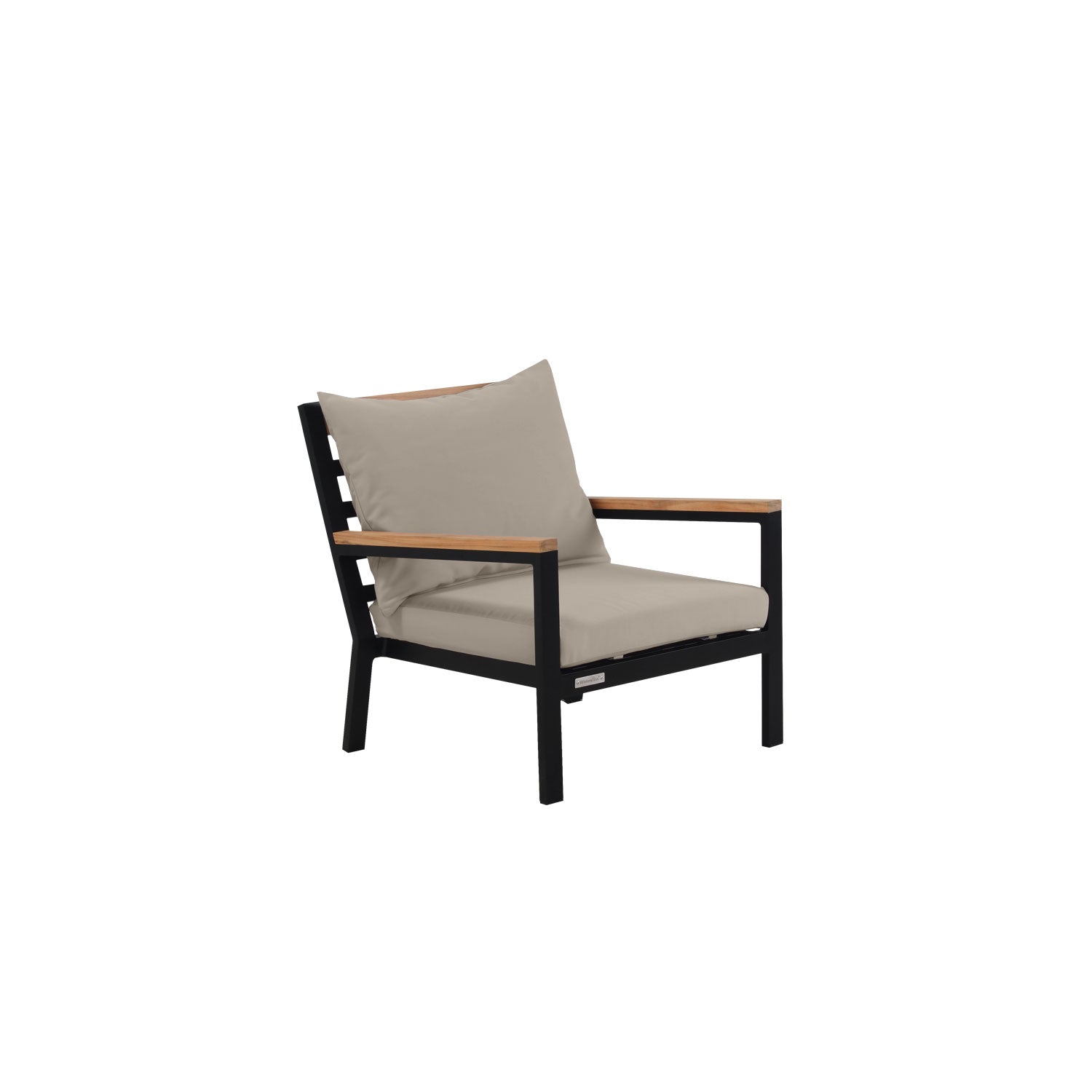 Abacus Alu Deep Seater Black - Sunbrella Taupe