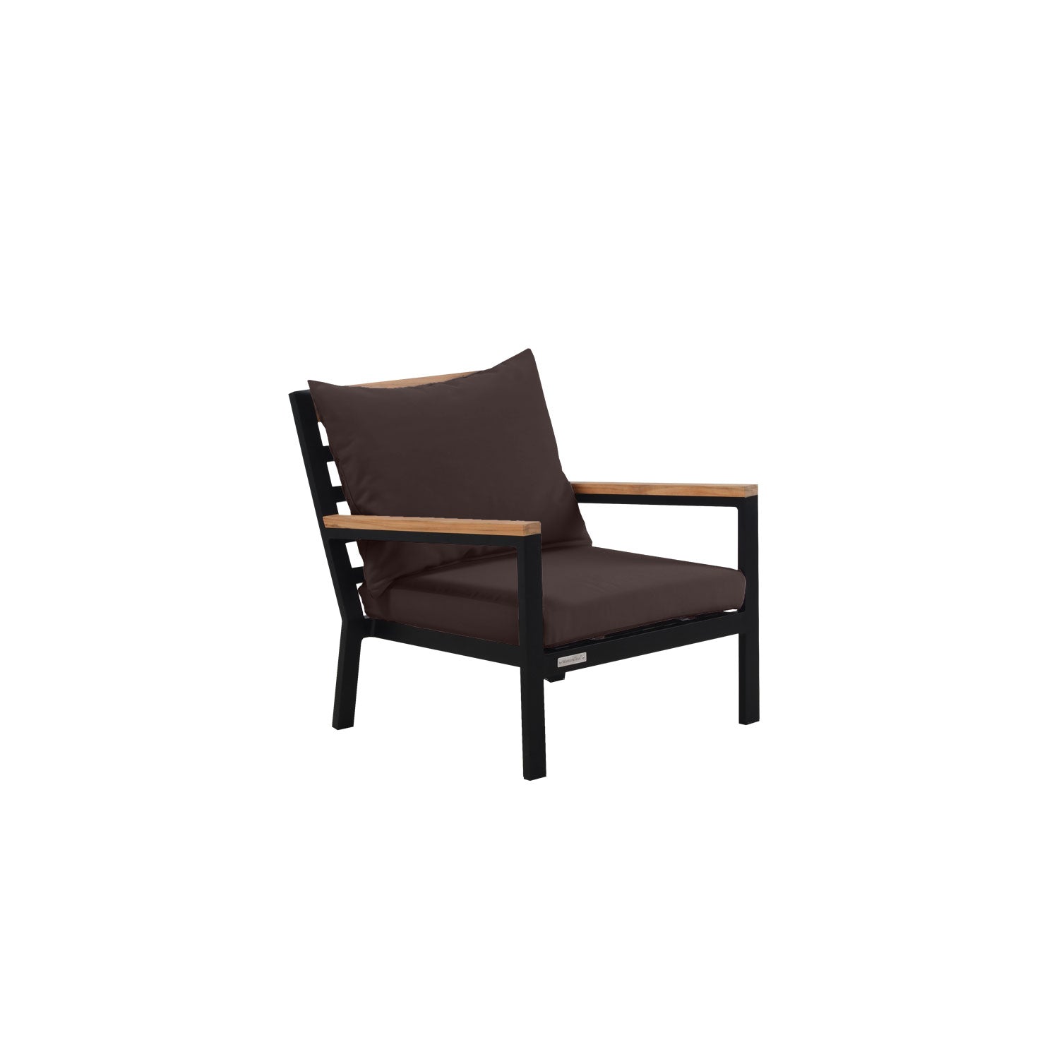 Abacus Alu Deep Seater Black - Sunbrella Walnut