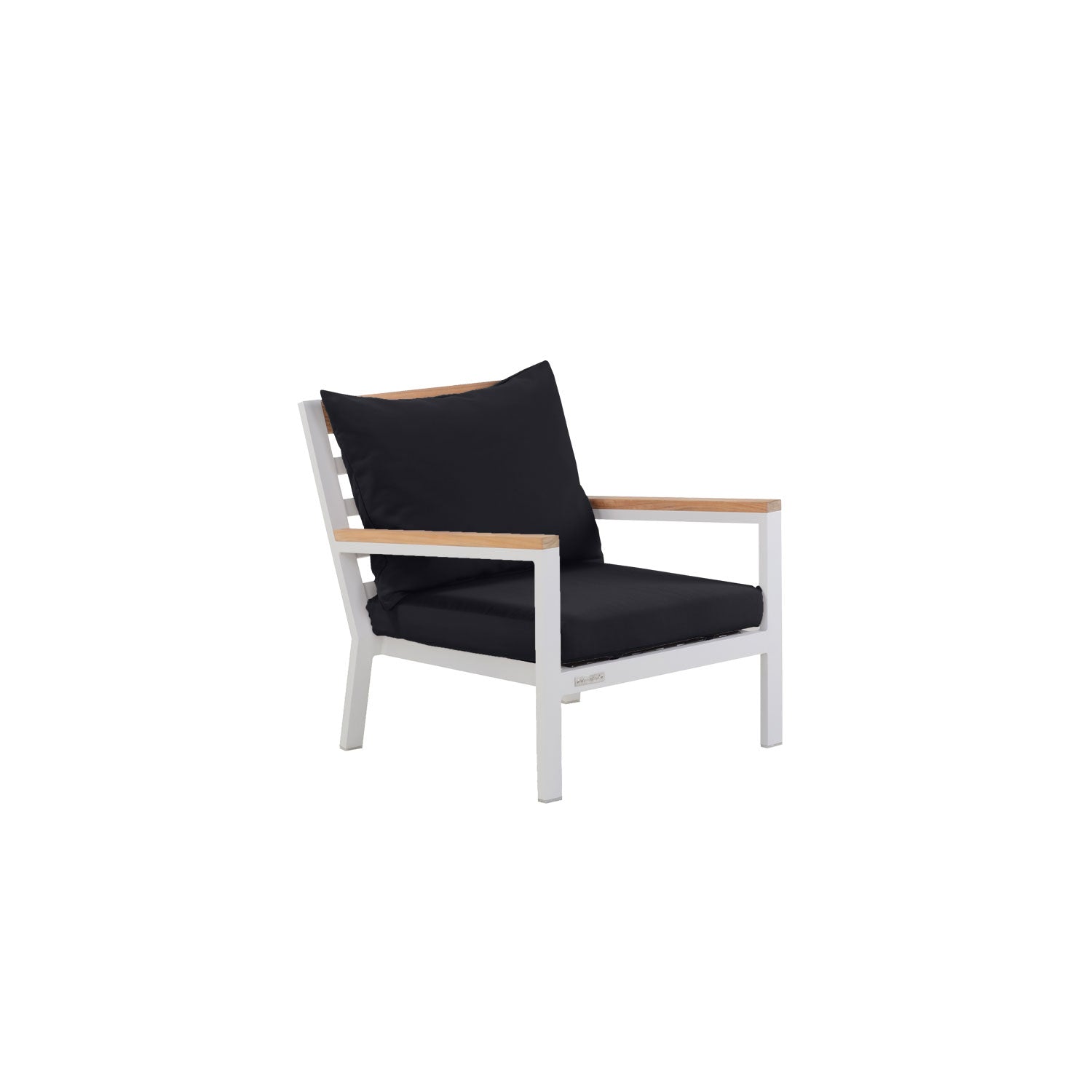 Abacus Alu Deep Seater White - Olefin Black