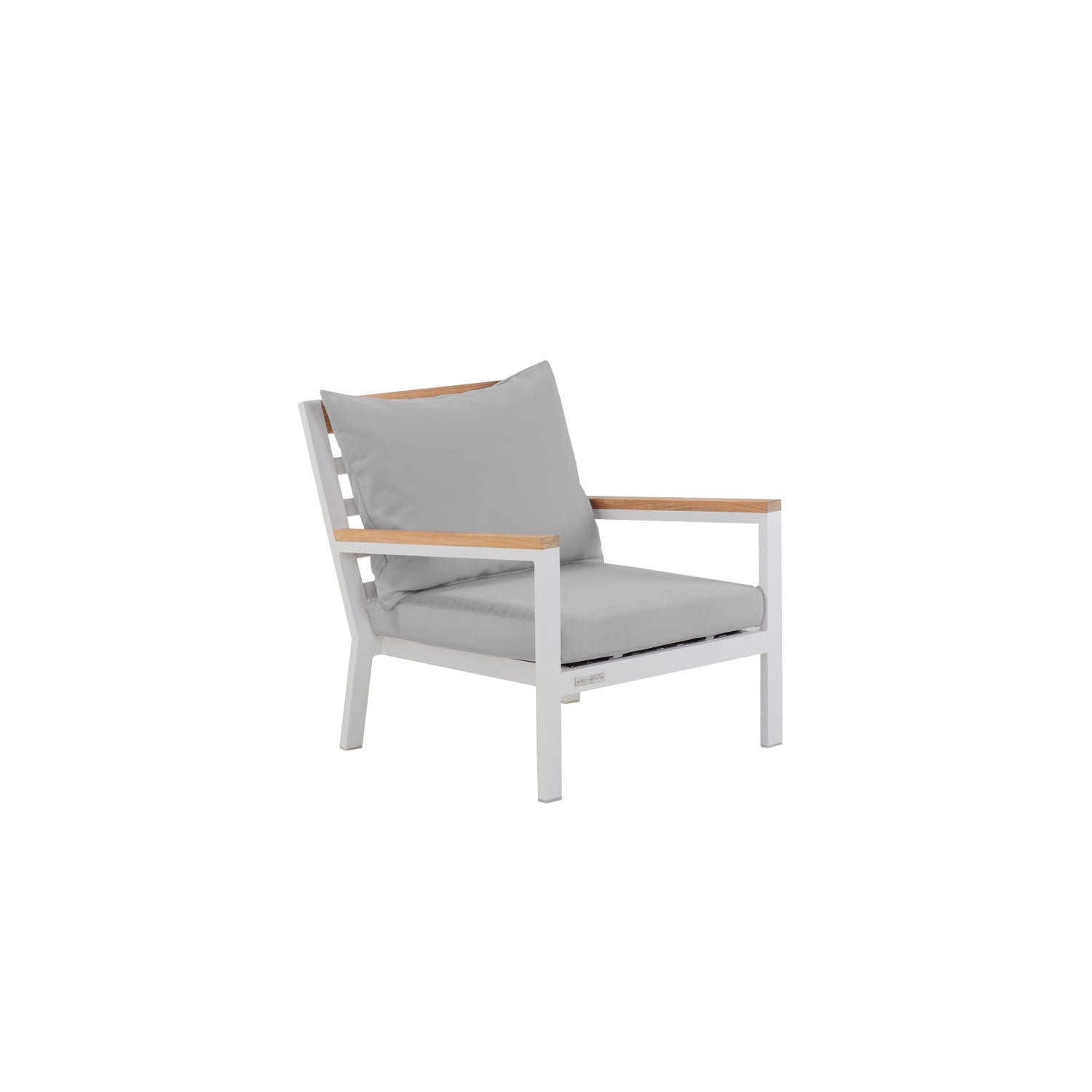 Abacus Alu Deep Seater White - Olefin Grey