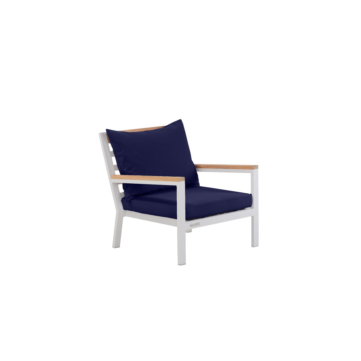 Abacus Alu Deep Seater White - Sunbrella Granite Grey