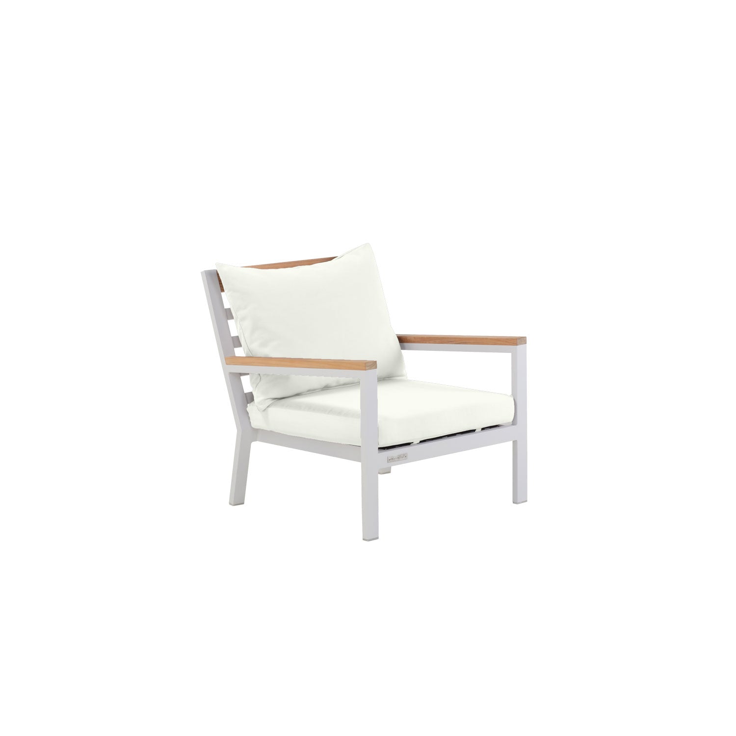 Abacus Alu Deep Seater White - Sunbrella Granite Grey
