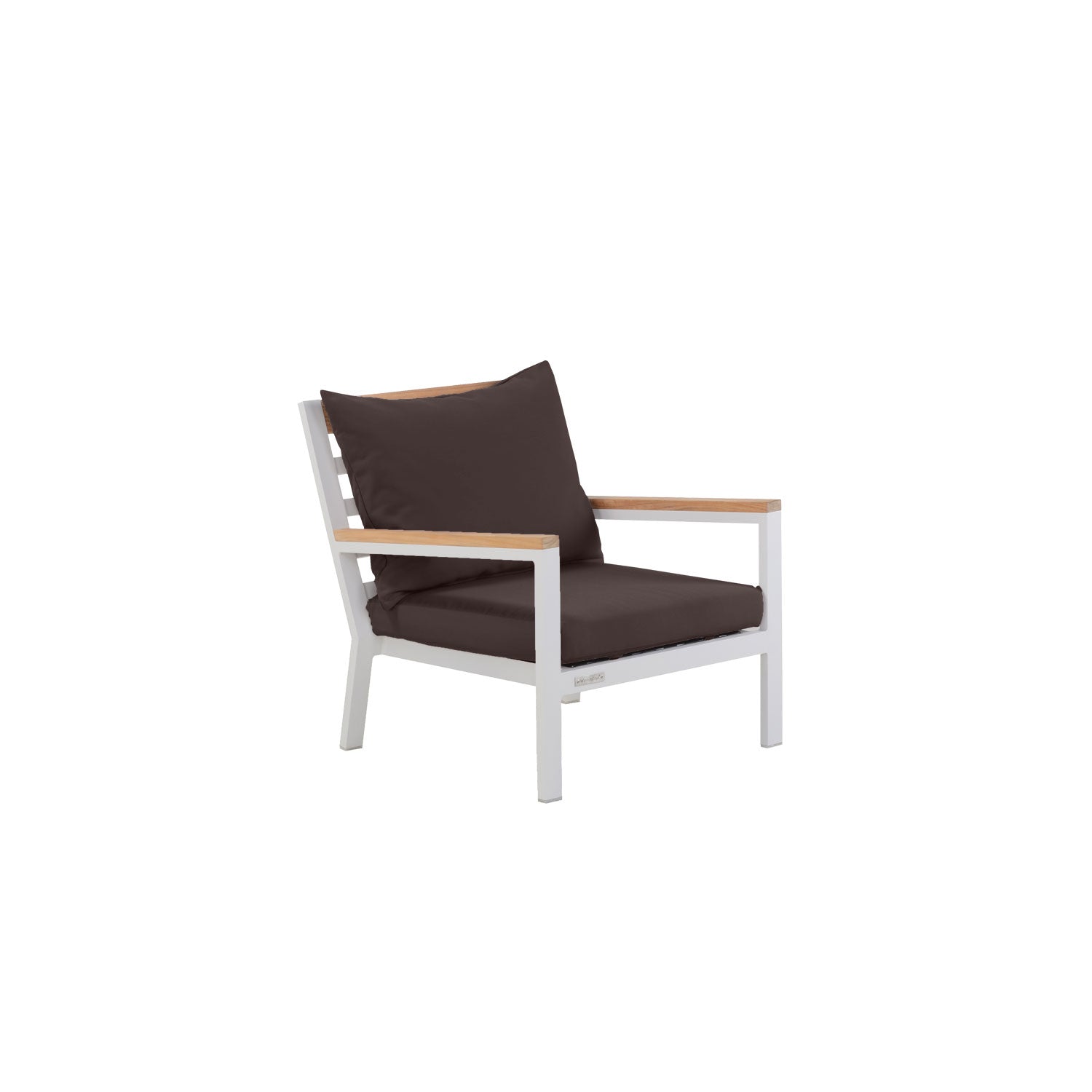 Abacus Alu Deep Seater White - Sunbrella Granite Grey