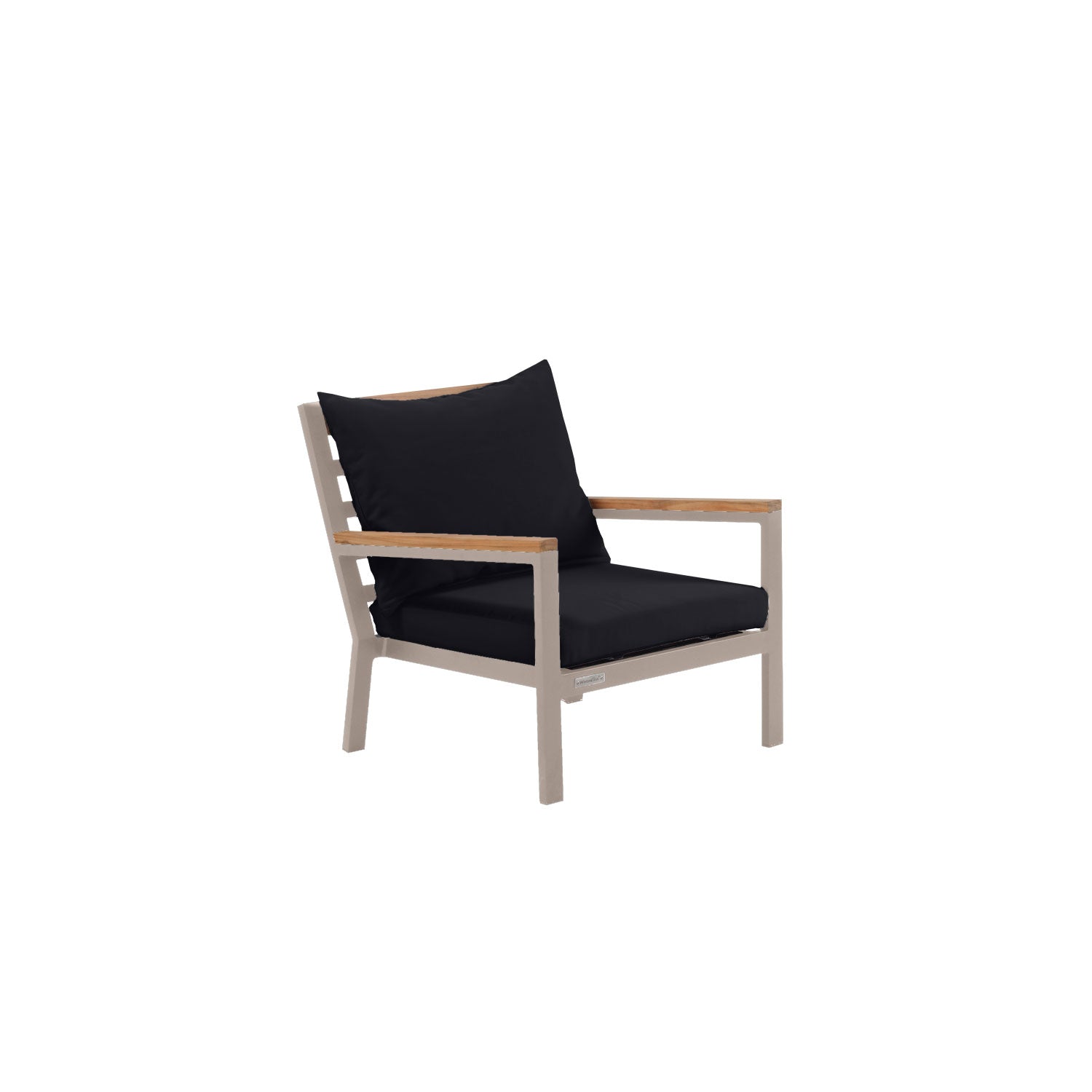 Abacus Alu Deep Seater Taupe - Olefin Black