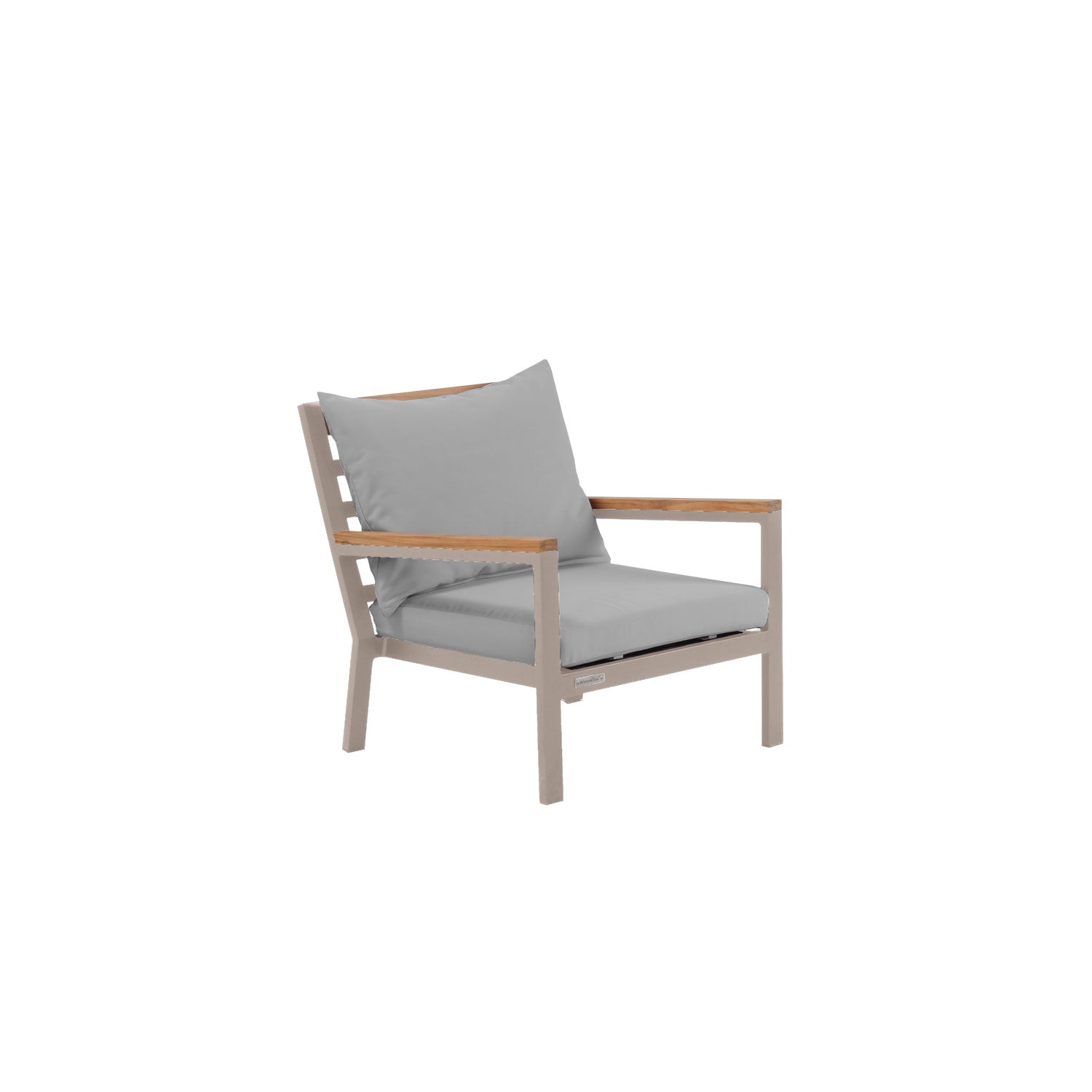 Abacus Alu Deep Seater Taupe - Sunbrella Granite Grey