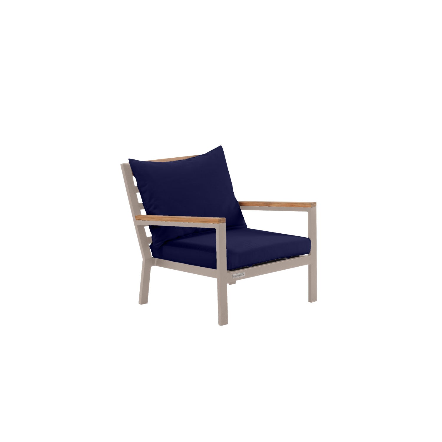 Abacus Alu Deep Seater Taupe - Olefin Navy