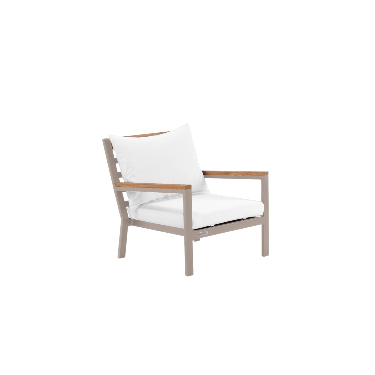 Abacus Alu Deep Seater Taupe - Olefin White