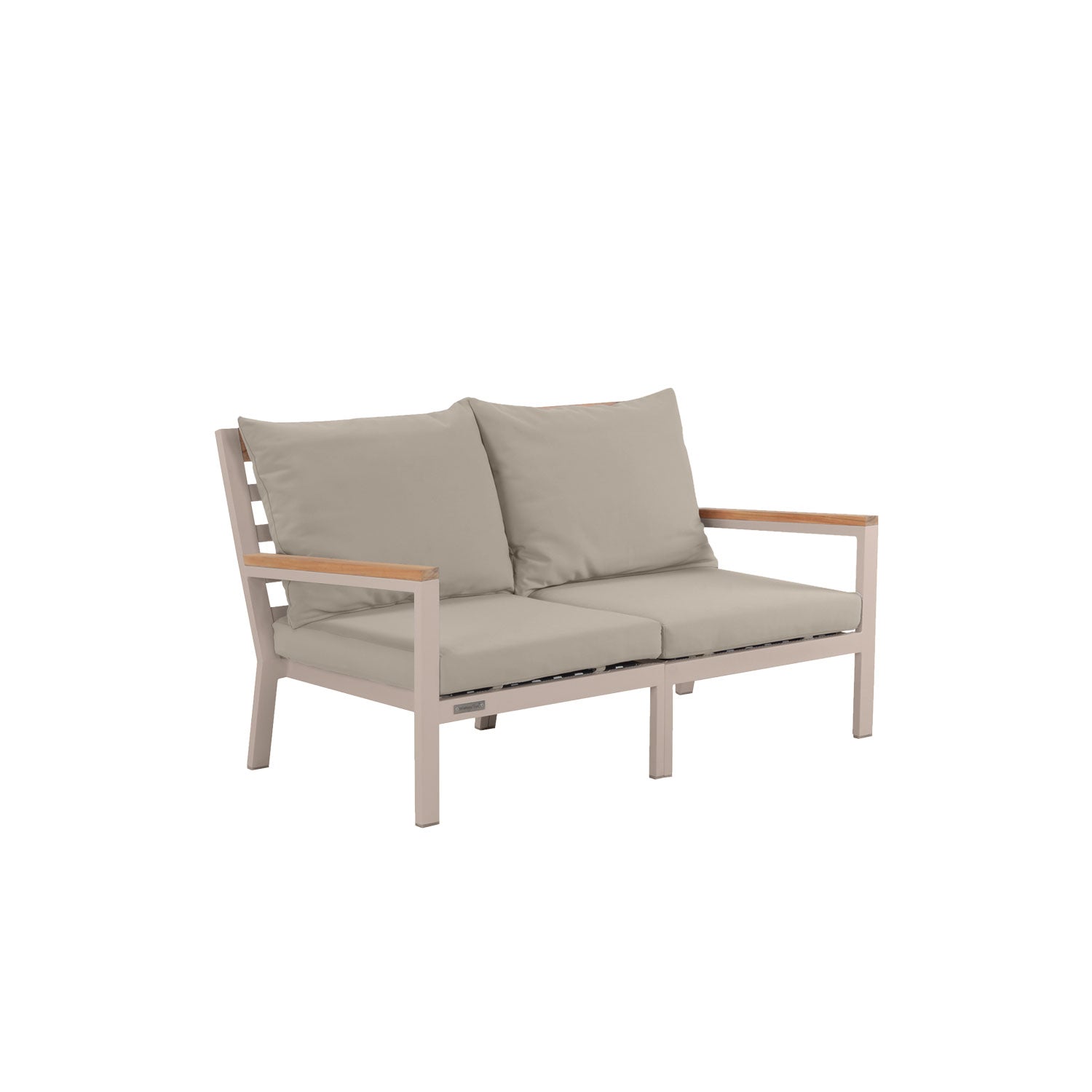 Abacus Alu Outdoor Sofa Taupe - L144 - 2 Seater / Sunbrella Taupe