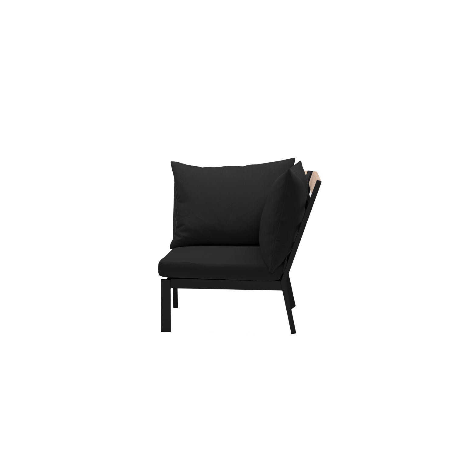 Abacus Alu Corner Black - Sunbrella Raven Black