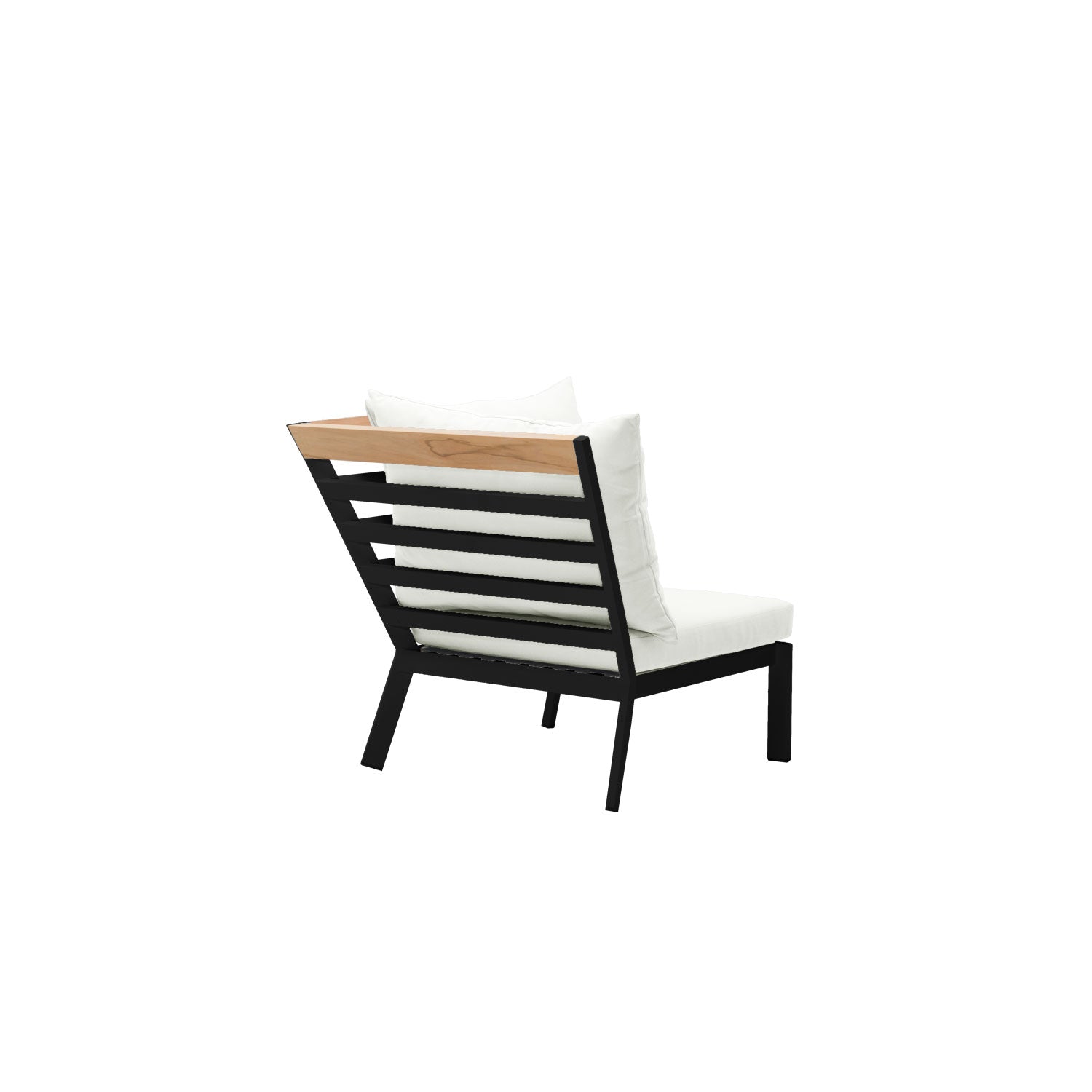 Abacus Alu Corner Black - Sunbrella Stone