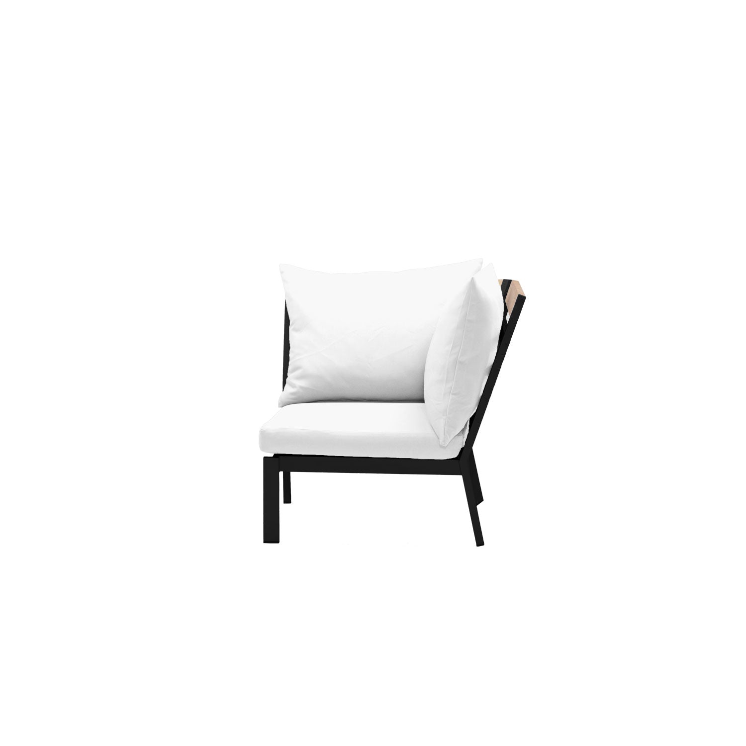 Abacus Alu Corner Black - Sunbrella White
