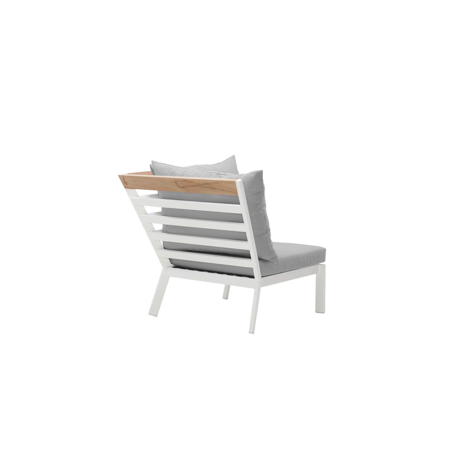 Abacus Alu Corner White - Sunbrella Granite Grey