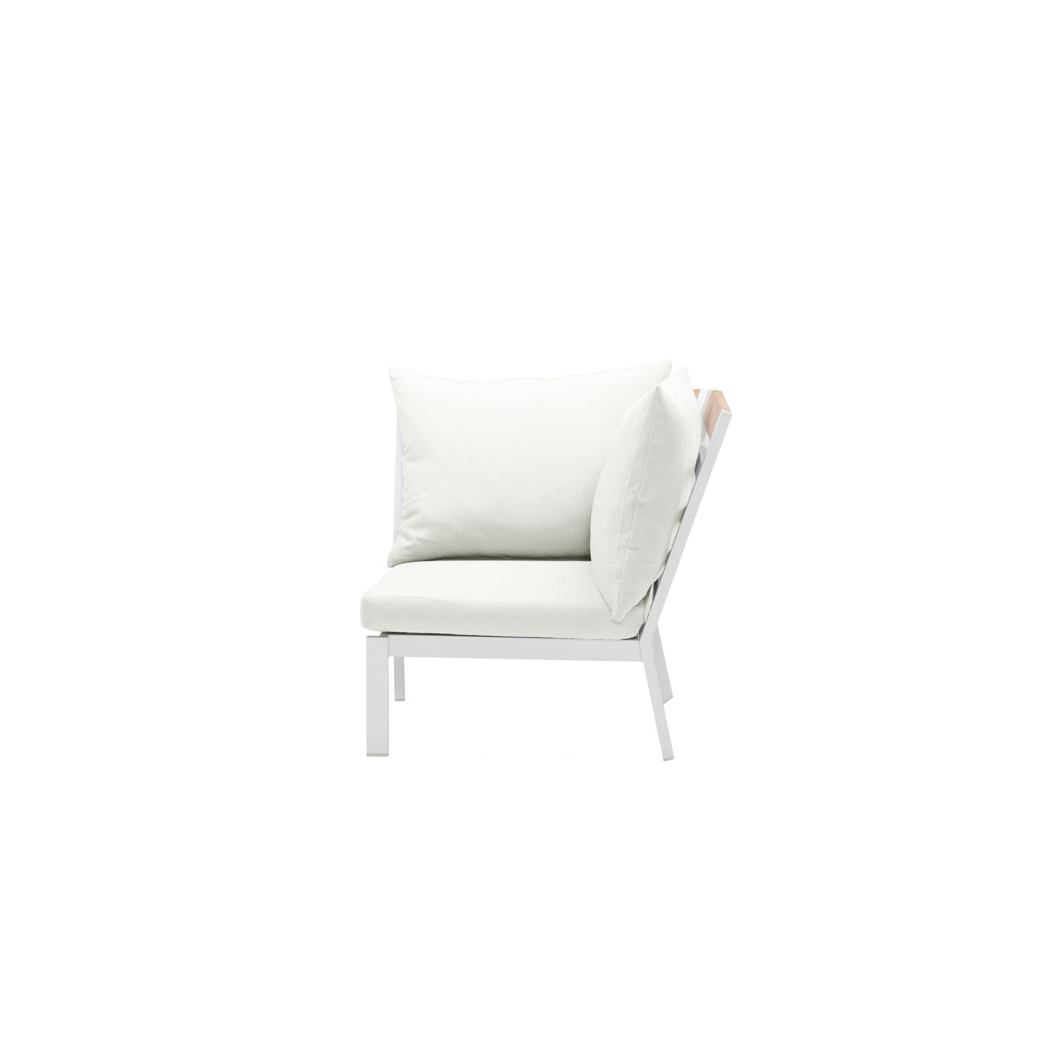Abacus Alu Corner White - Sunbrella Stone