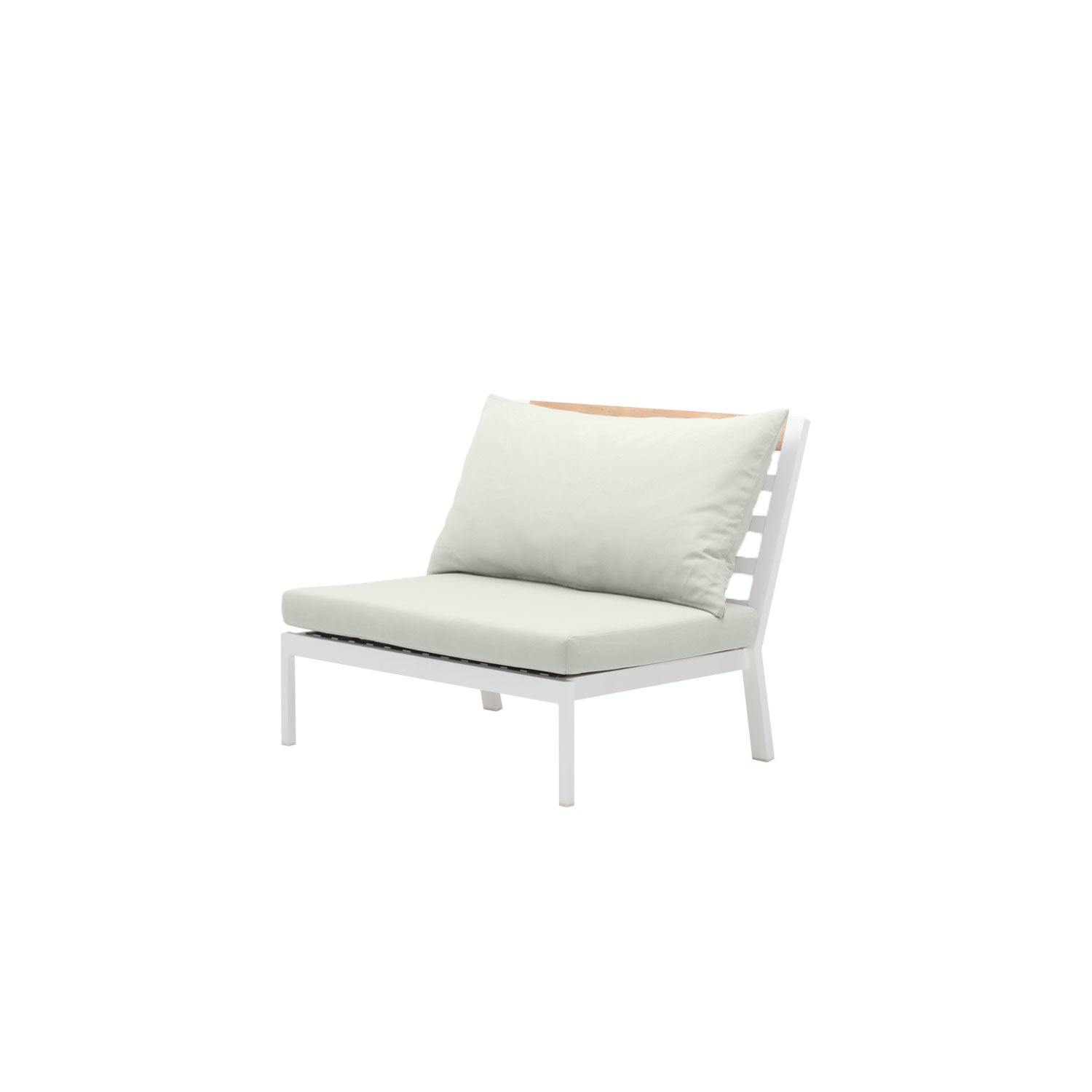 Abacus Alu Outdoor Midsection White - Sunbrella Stone
