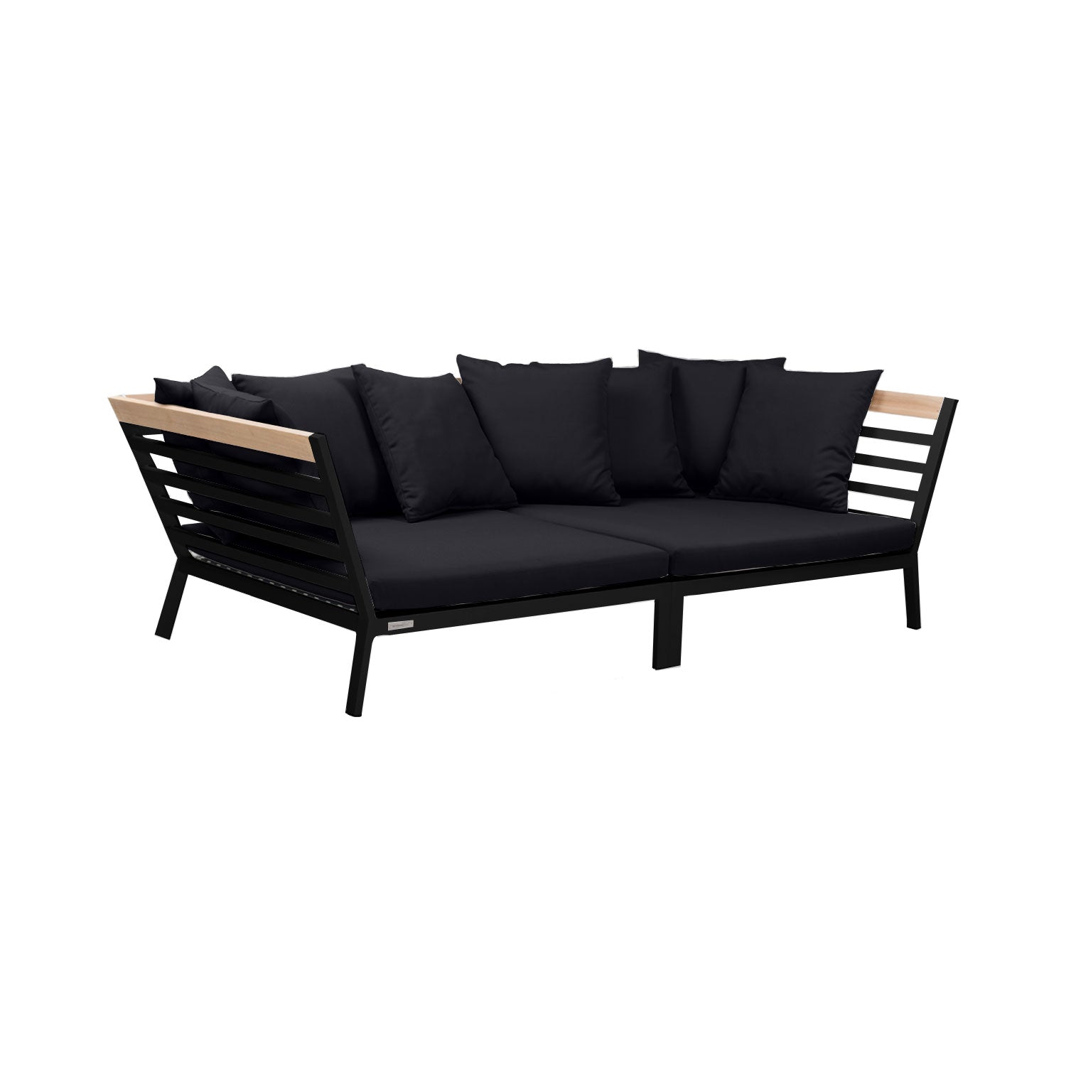 Abacus Alu Daybed Black - Olefin Black