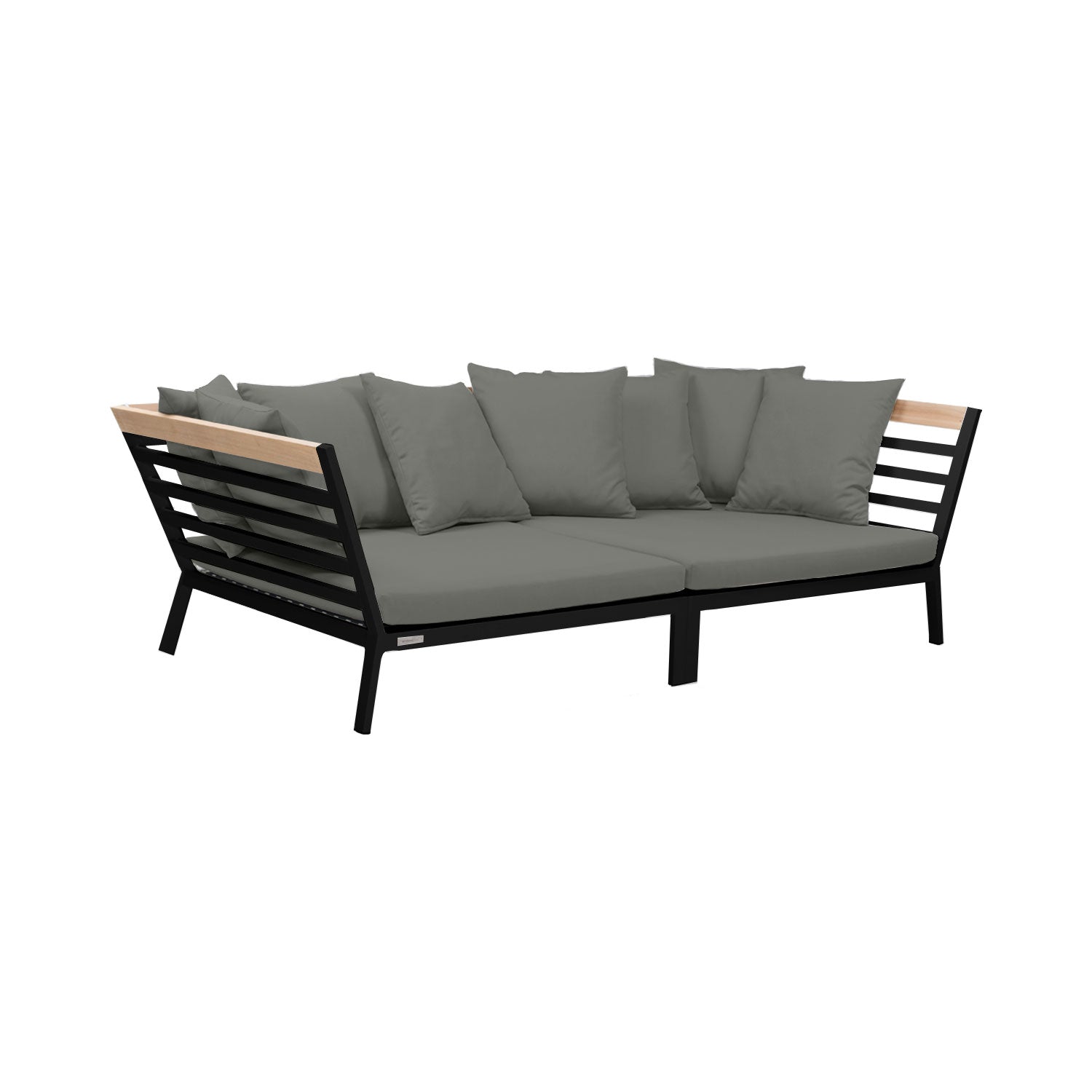 Abacus Alu Daybed Black - Olefin Charcoal