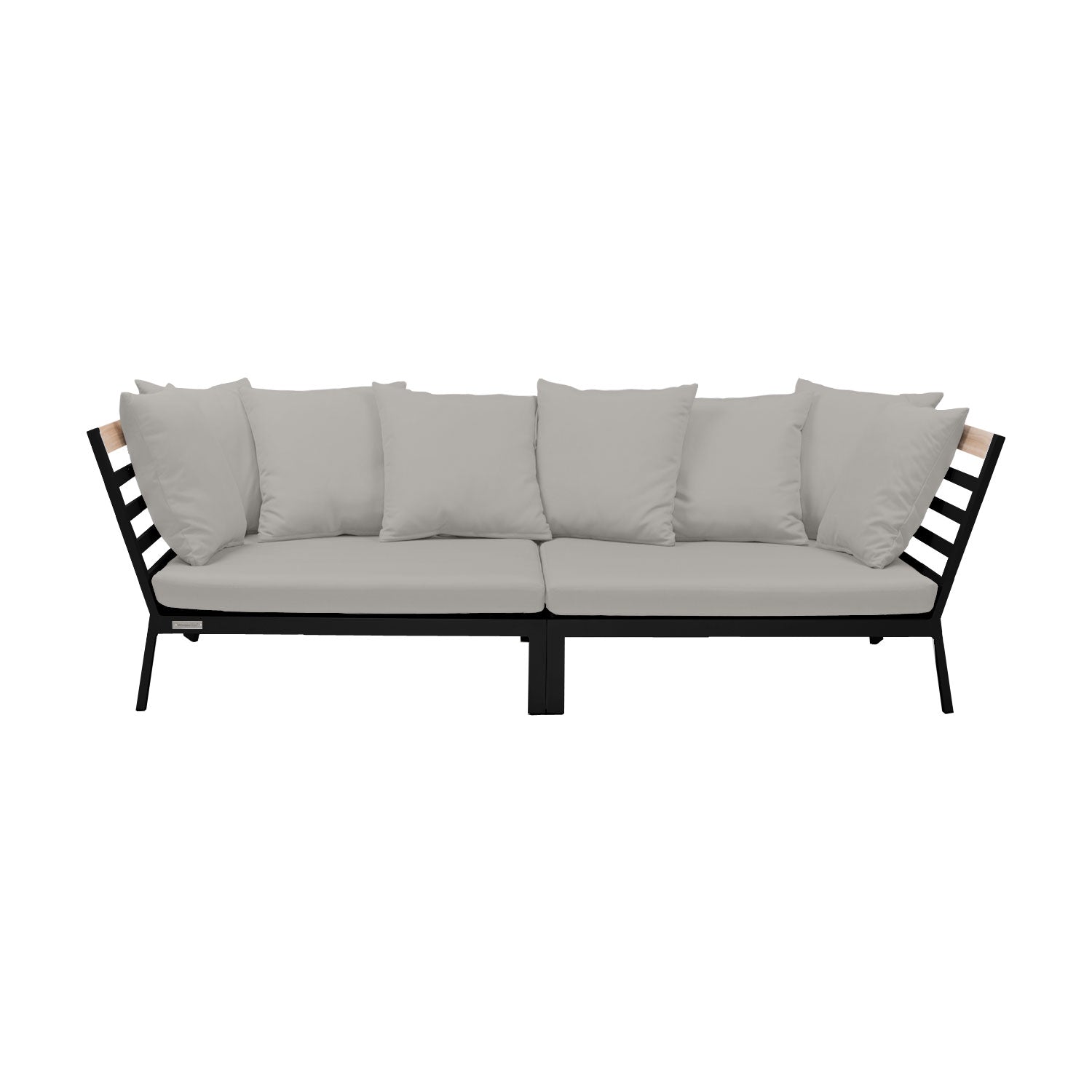 Abacus Alu Daybed Black - Sunbrella Walnut
