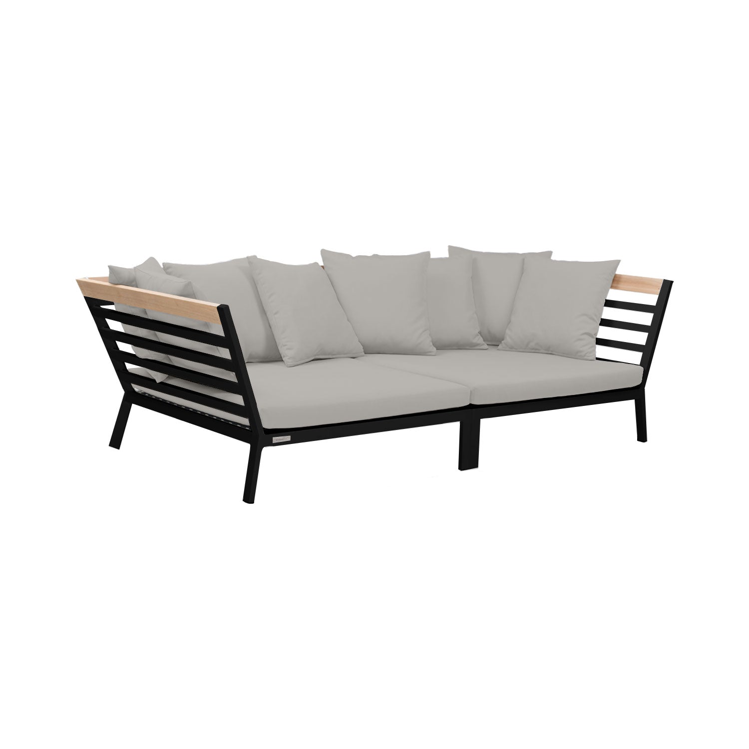 Abacus Alu Daybed Black - Olefin Grey