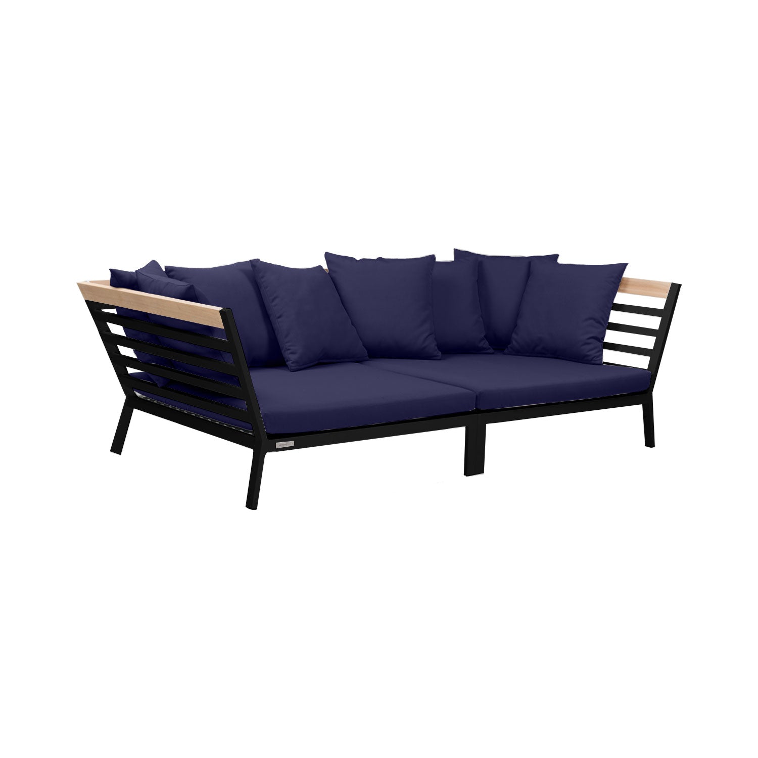 Abacus Alu Daybed Black - Olefin Navy