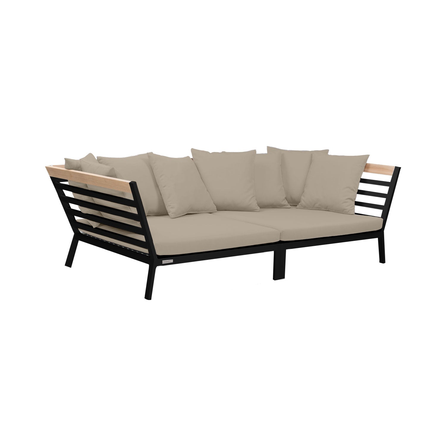 Abacus Alu Daybed Black - Olefin Taupe