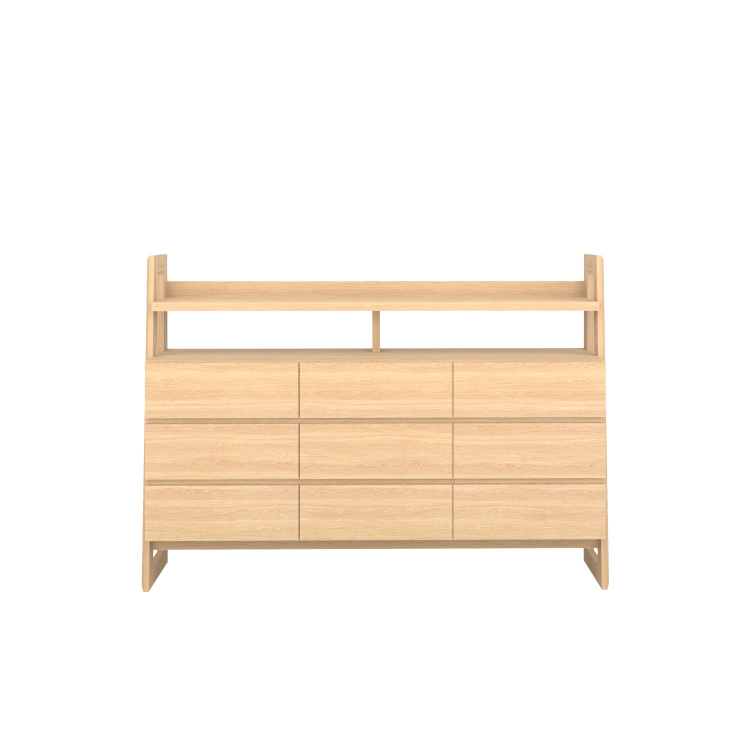 Alto 9 Drawer Dresser Oak - Solid Oak