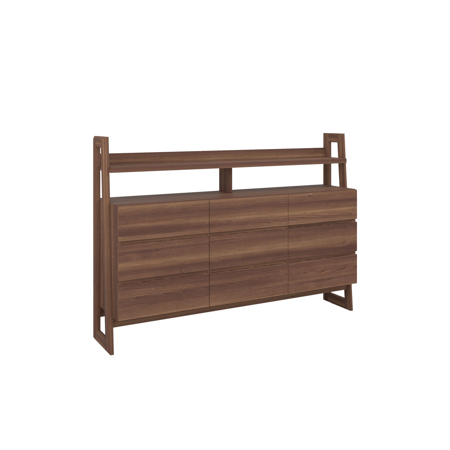 Alto 9 Drawer Dresser Walnut - Solid Walnut