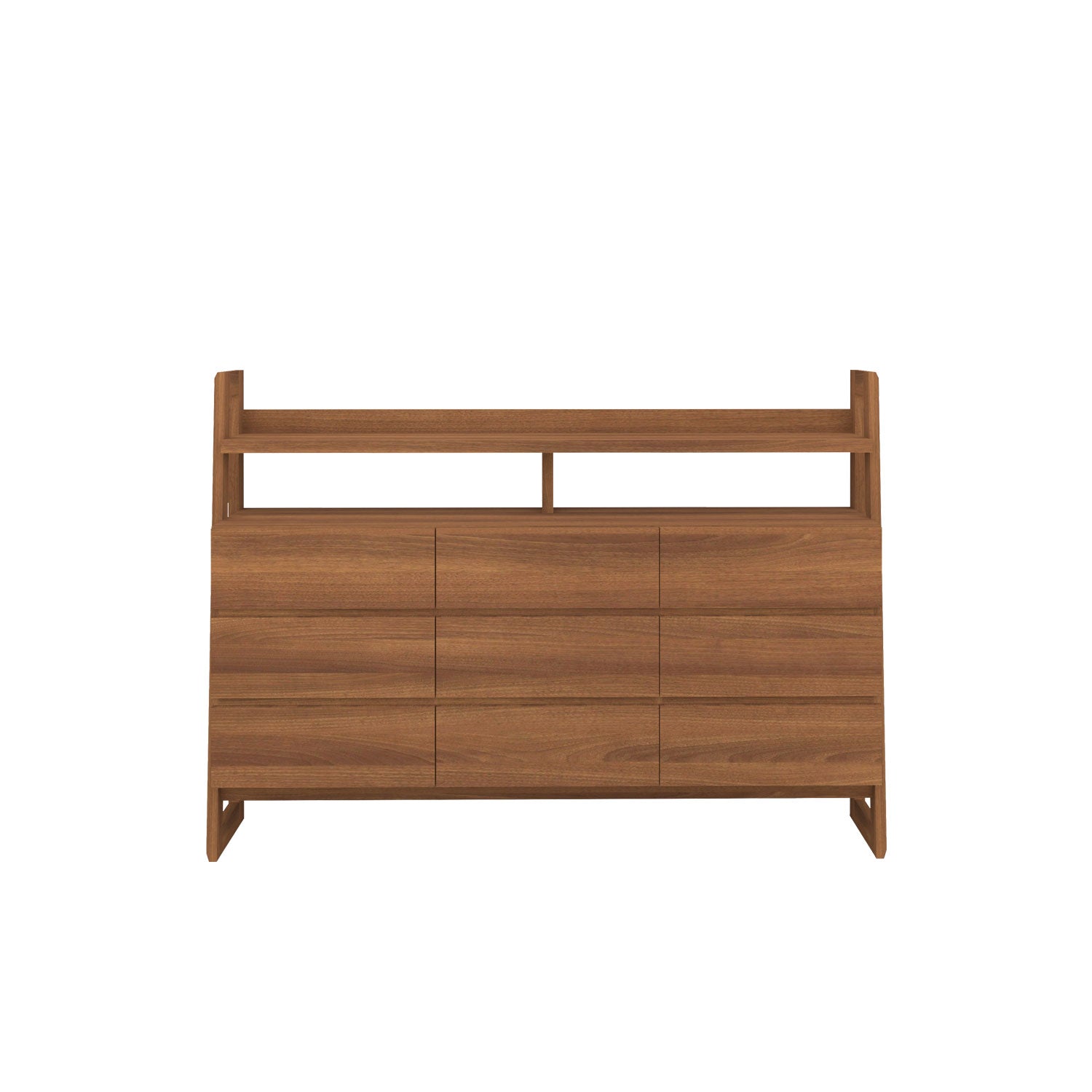 Alto 9 Drawer Dresser Teak Amber - Teak Veneer
