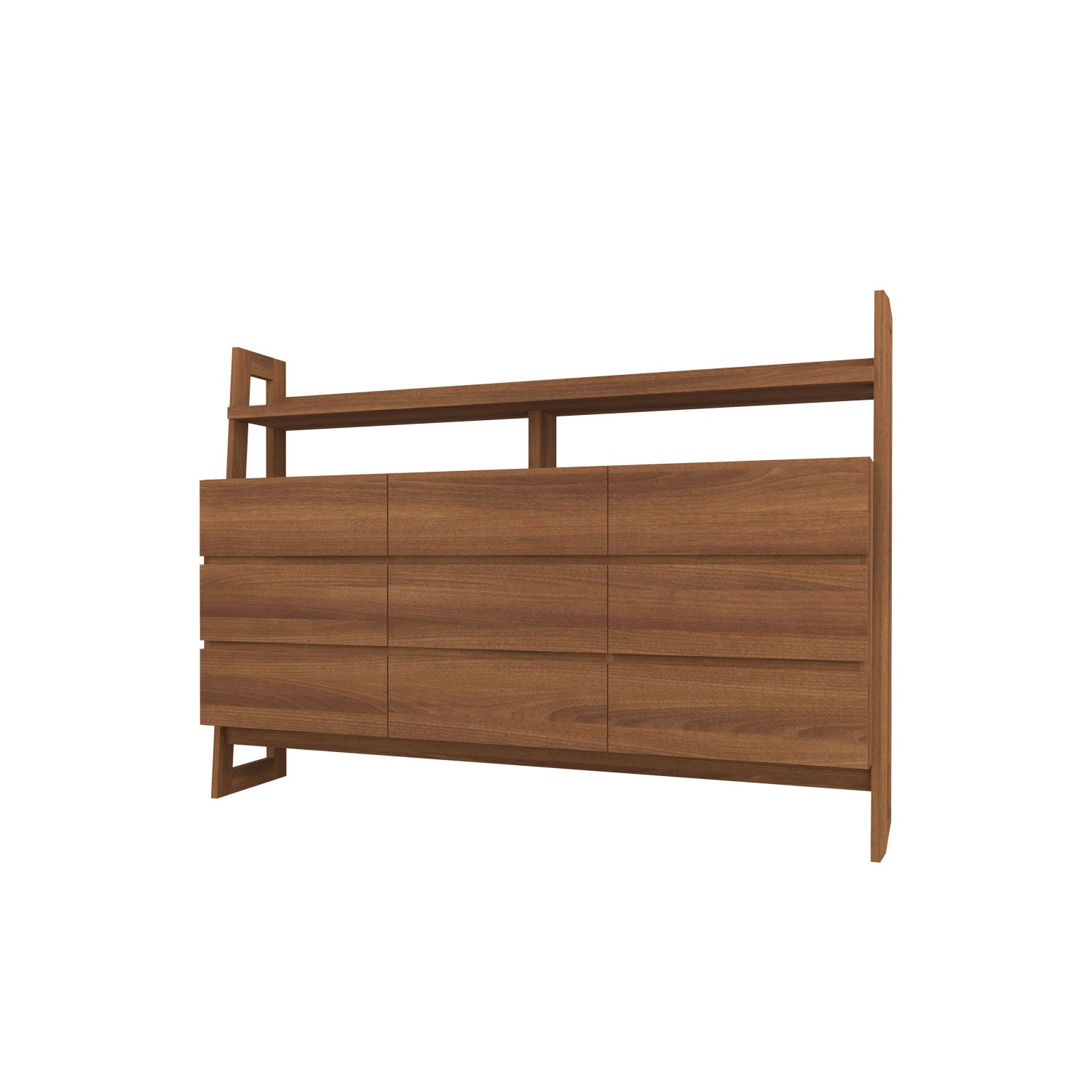 Alto 9 Drawer Dresser Teak Amber - Teak Veneer