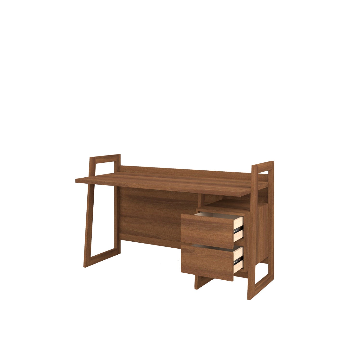 Alto Study Desk - Teak Amber