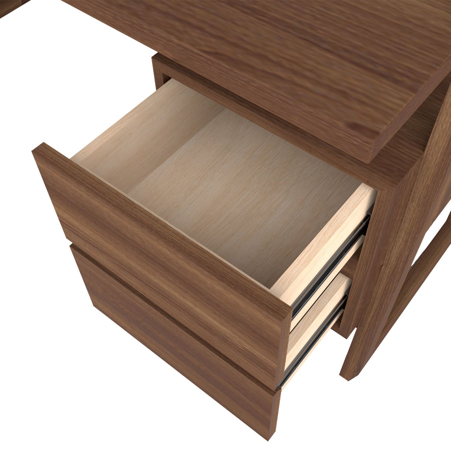 Alto Study Desk - Walnut/Walnut