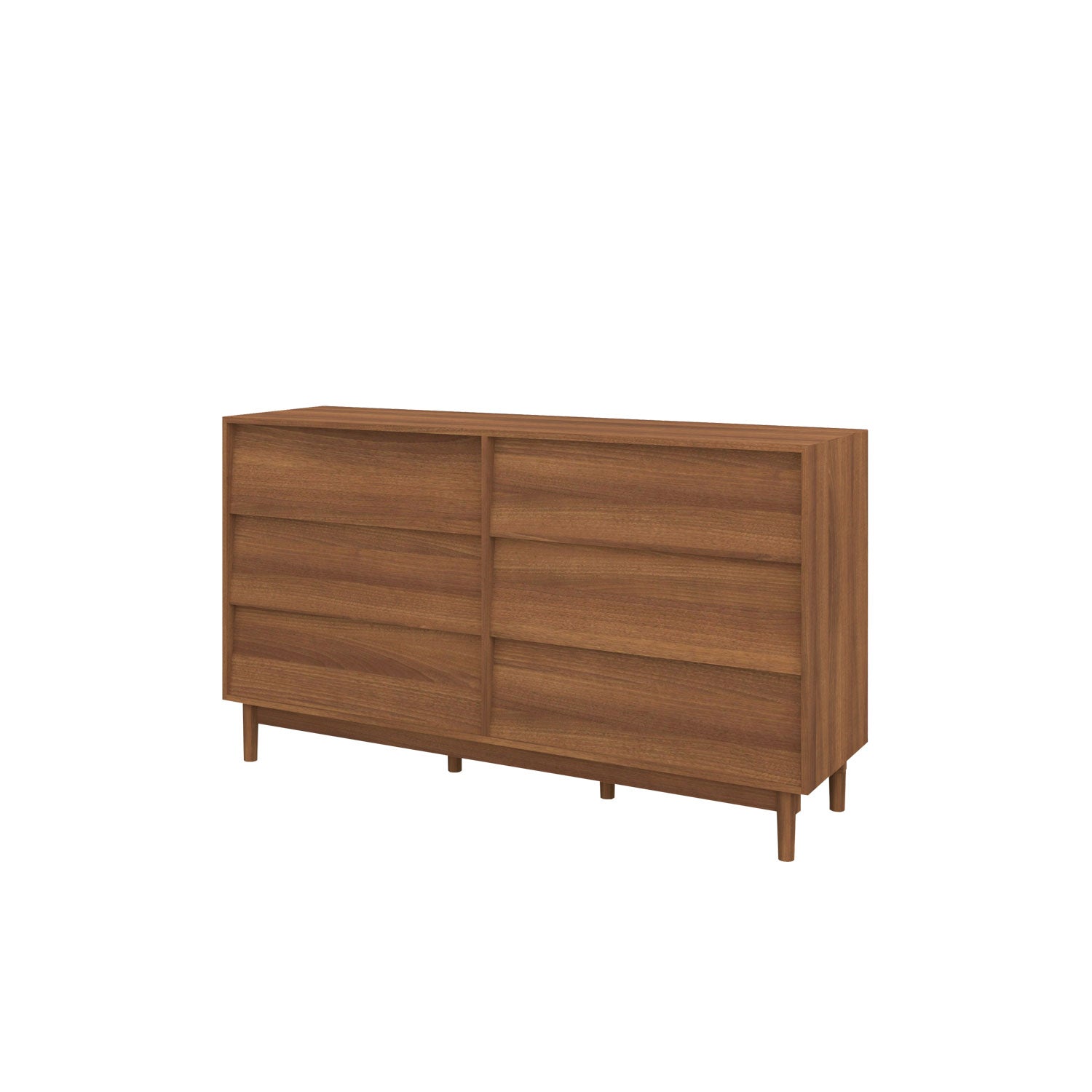 Alvar 6 Drawer Dresser 160 Teak Amber