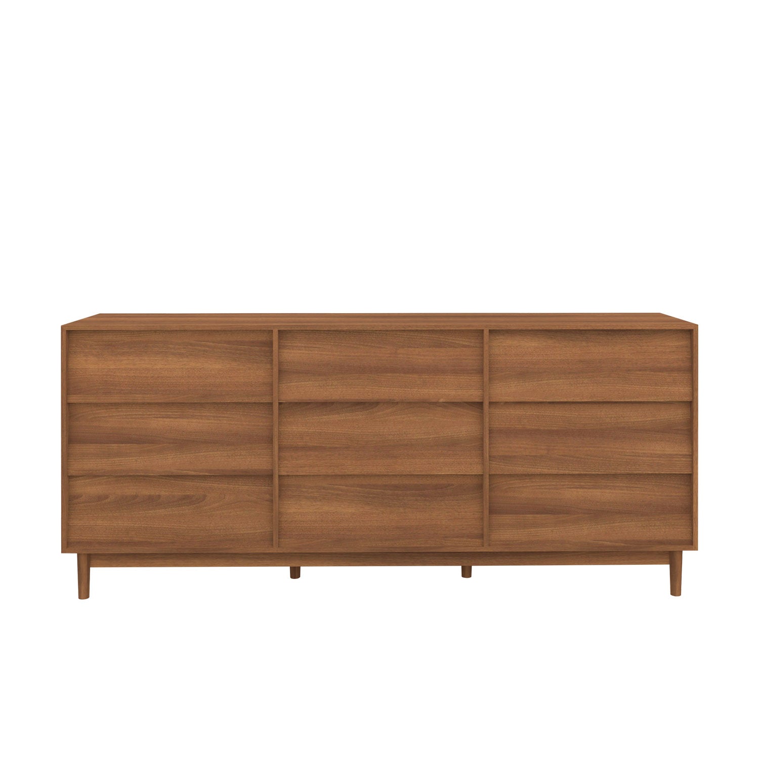 Alvar 9 Drawer Dresser 210 Teak Amber