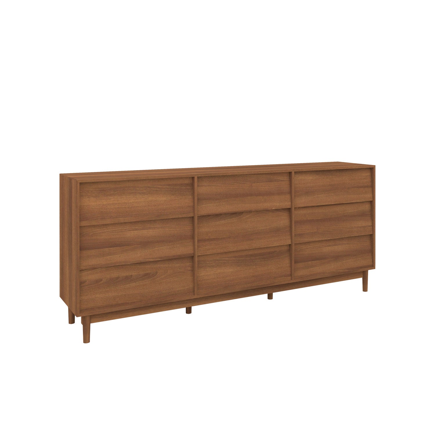 Alvar 9 Drawer Dresser 210 Teak Amber