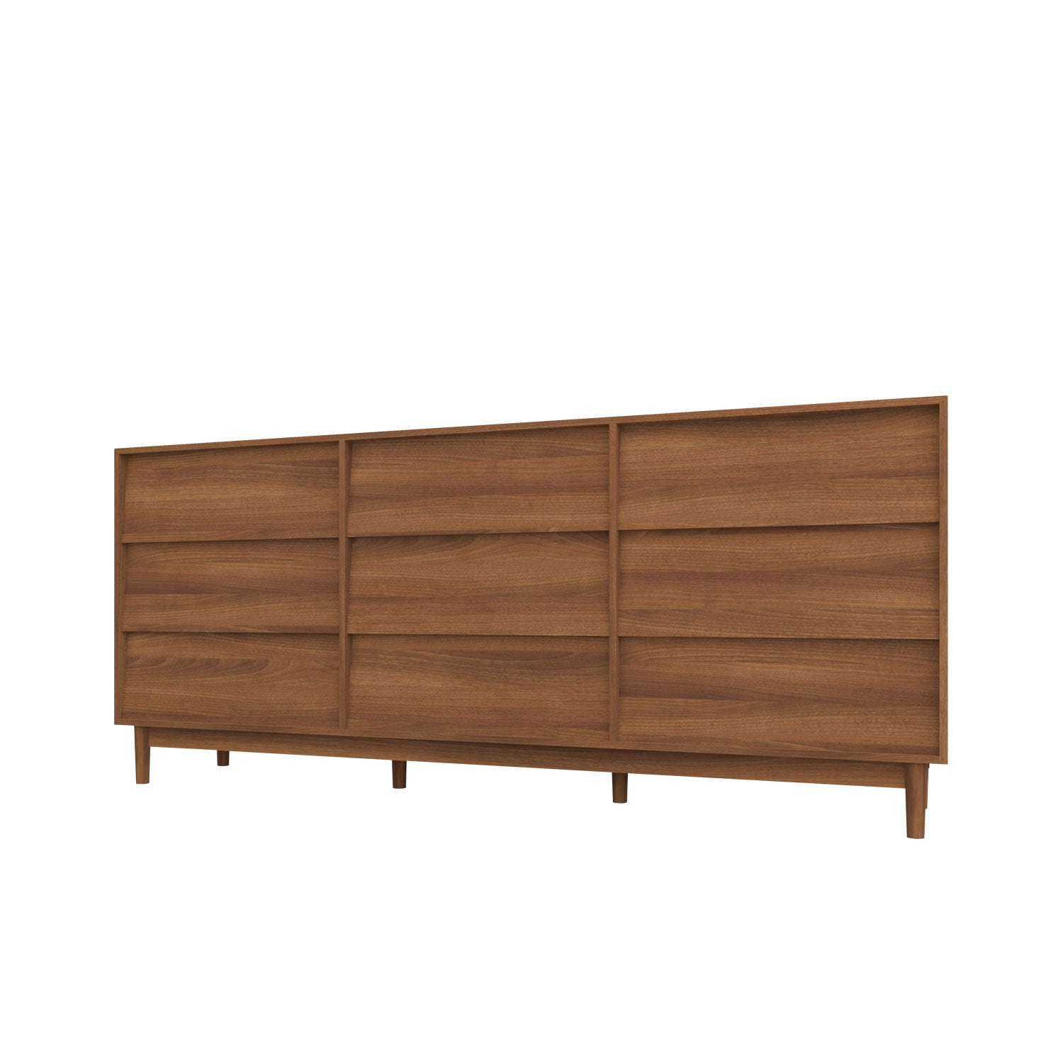 Alvar 9 Drawer Dresser 210 Teak Amber