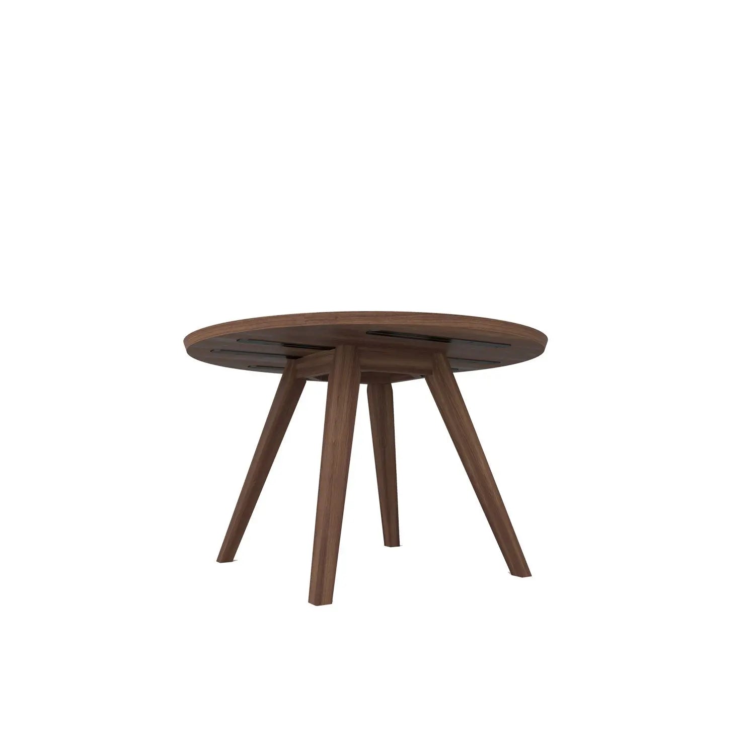 Aren 4 Legged Round Dining Table - Walnut