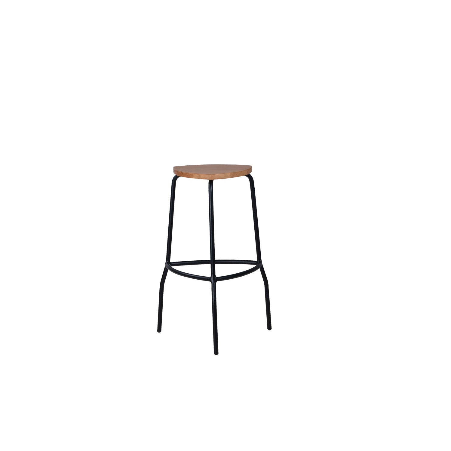 Atl Alu Bar Stool - Black / Oak
