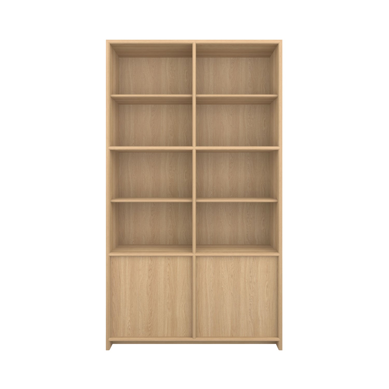 Axel Bookcase with Door Oak - W120cm / Oak/Oak / Solid Oak
