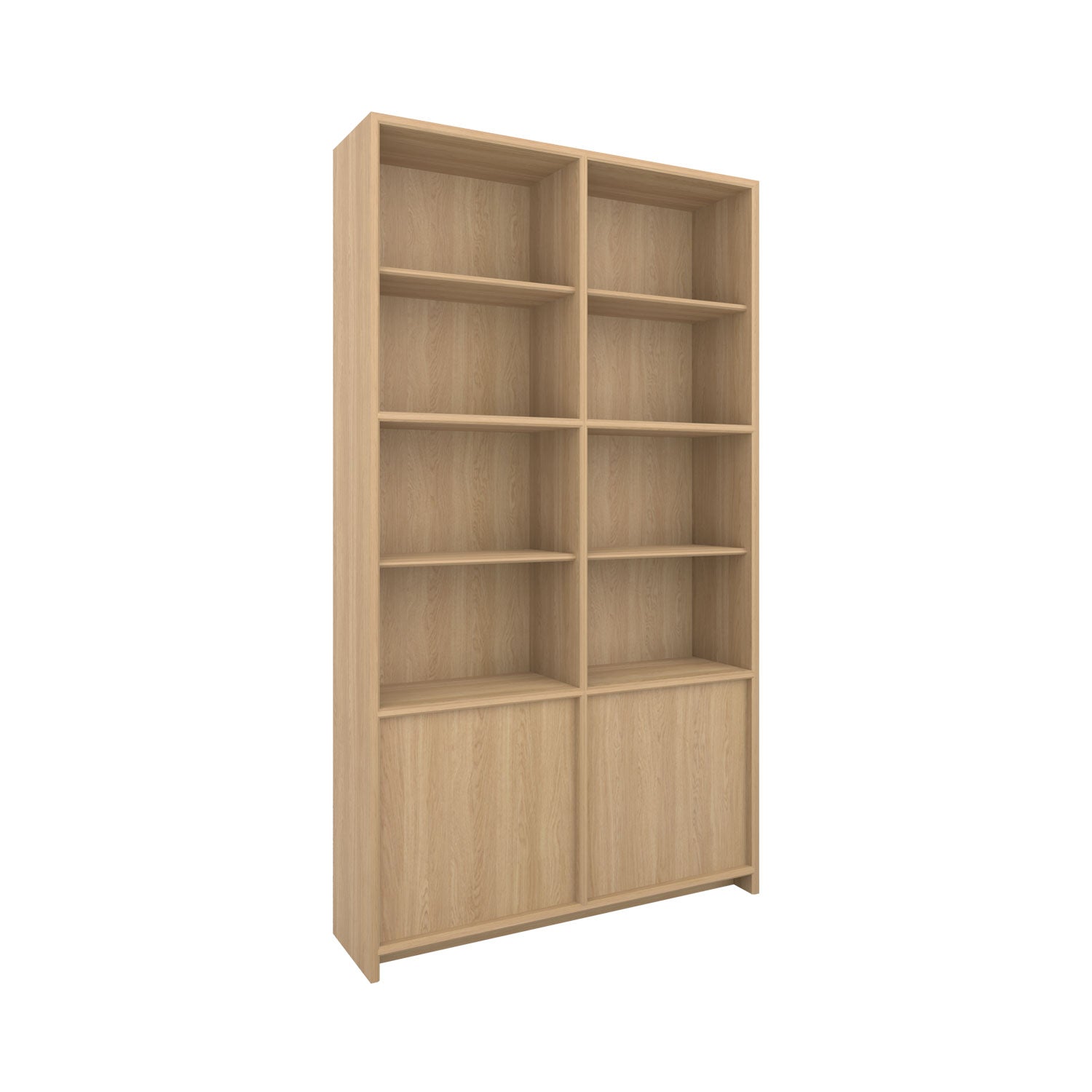 Axel Bookcase with Door Oak - W120cm / Oak/Oak / Solid Oak