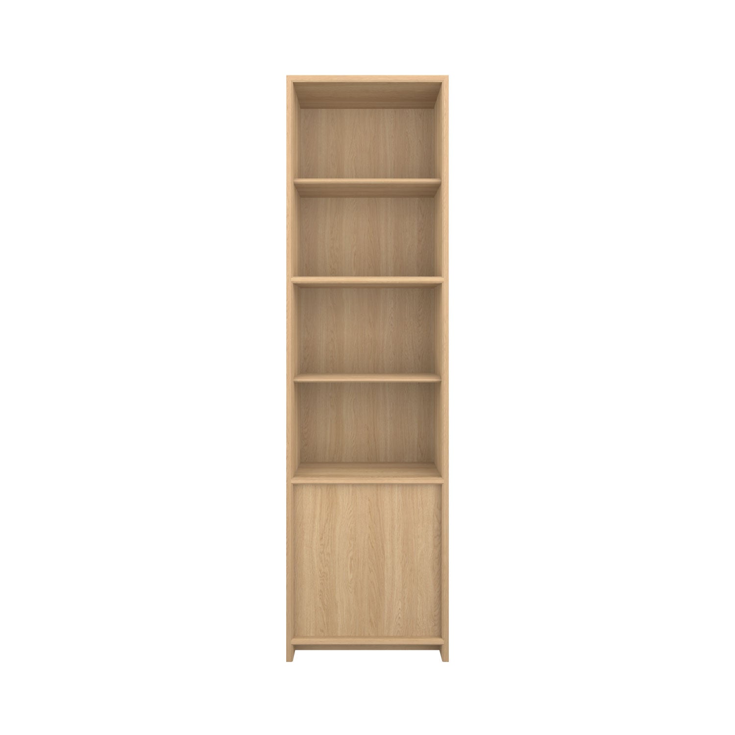 Axel Bookcase with Door Oak - W60cm / Oak/Oak / Solid Oak