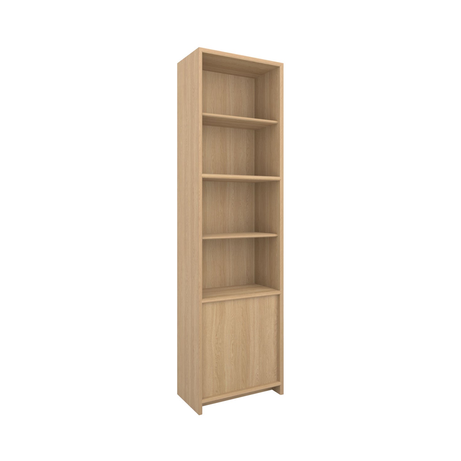 Axel Bookcase with Door Oak - W60cm / Oak/Oak / Oak Veneer