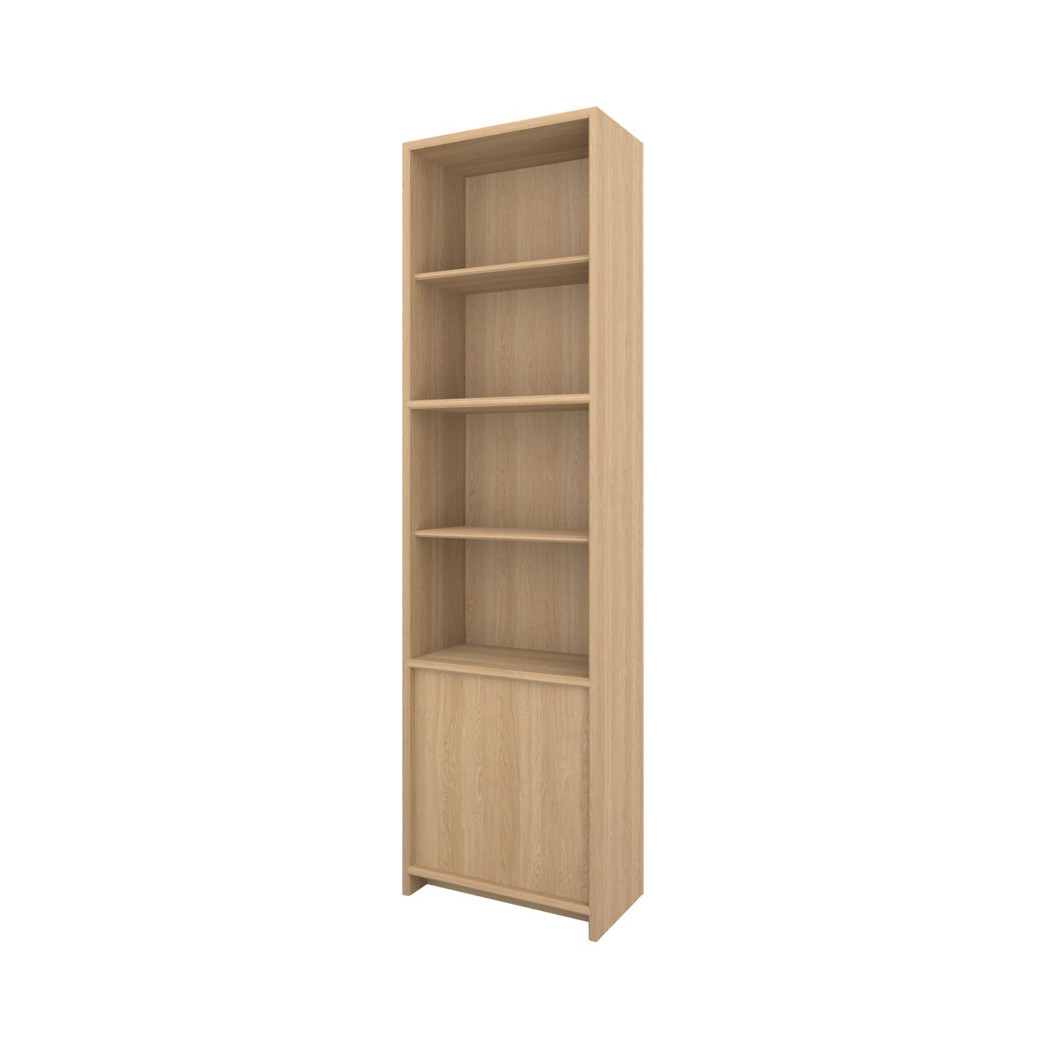 Axel Bookcase with Door Oak - W60cm / Oak/Oak / Solid Oak