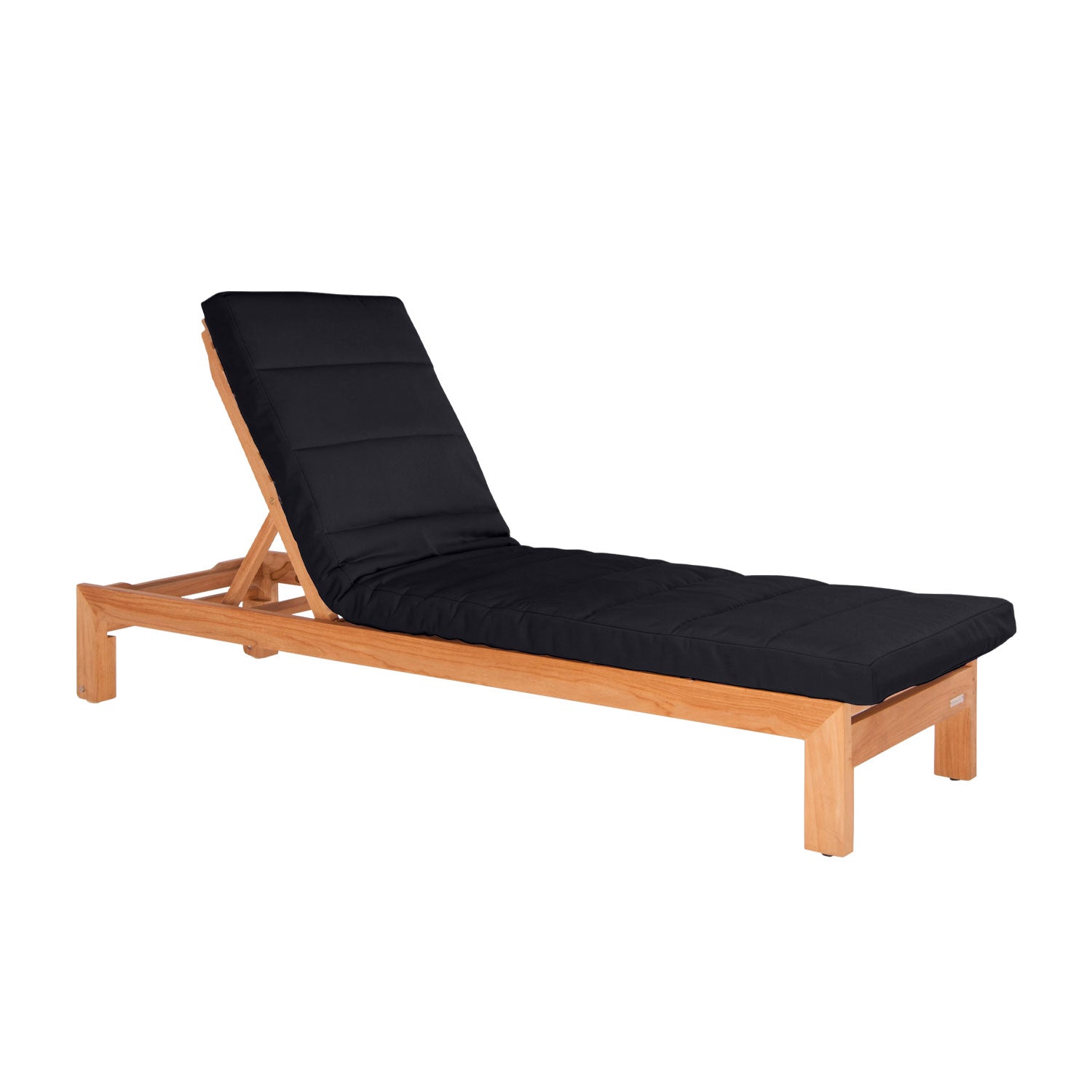 Azure Teak Sunlounger - Olefin Black
