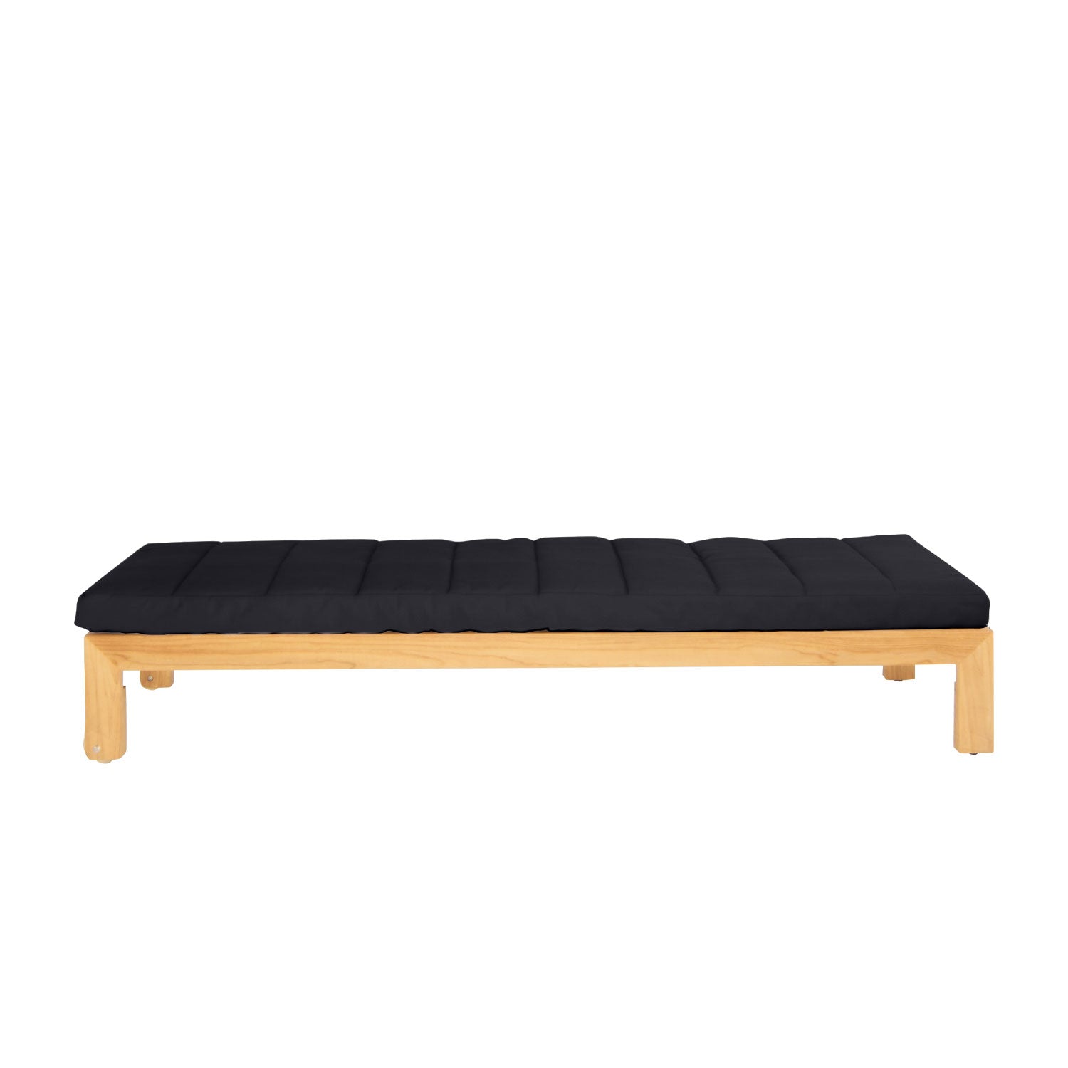Azure Teak Sunlounger - Olefin Black